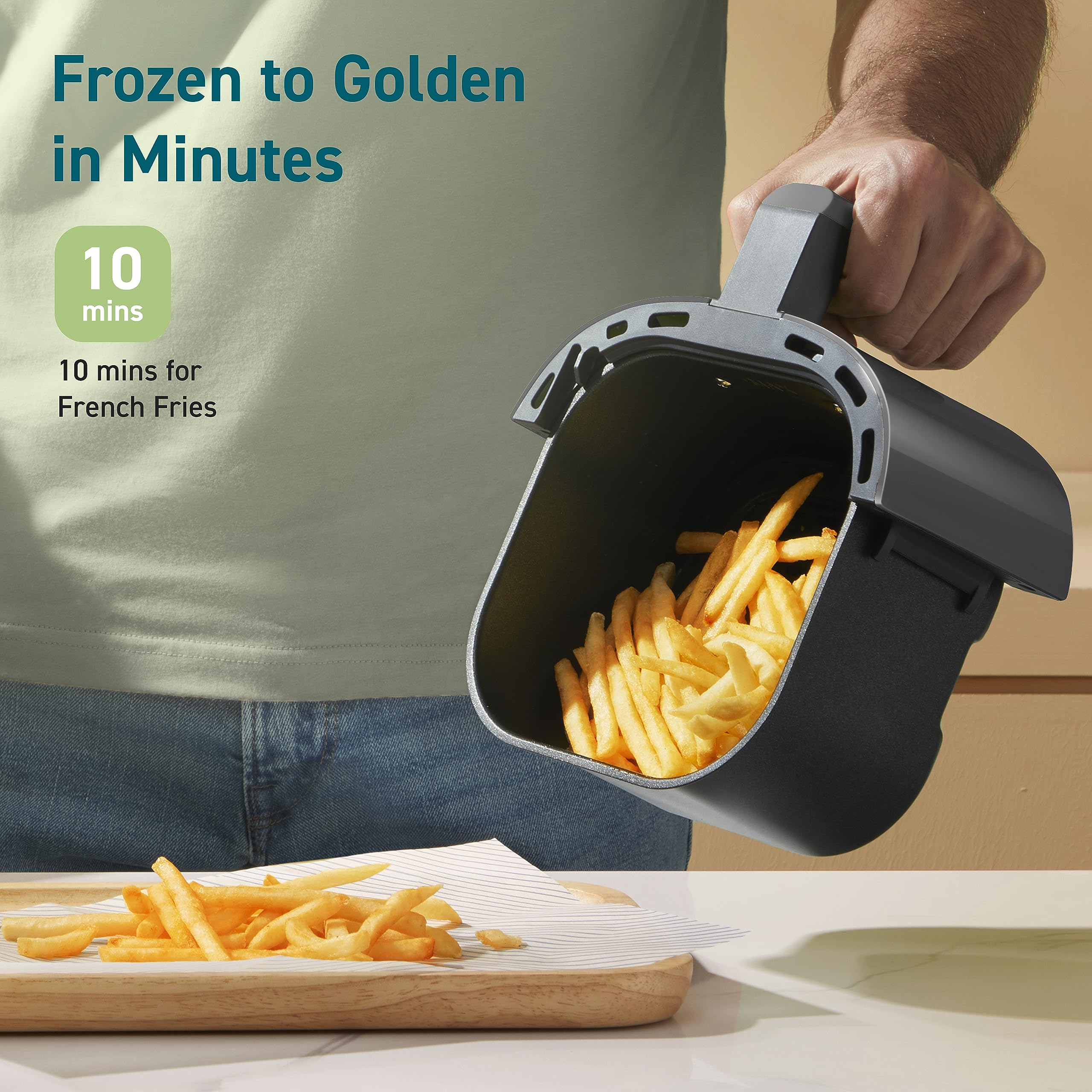 Foto 5 pulgar | Air Fryer Cosori Mini, 2.1 L, 4 En 1, Horneado Y Asado Recalentado, Gris - Venta Internacional.