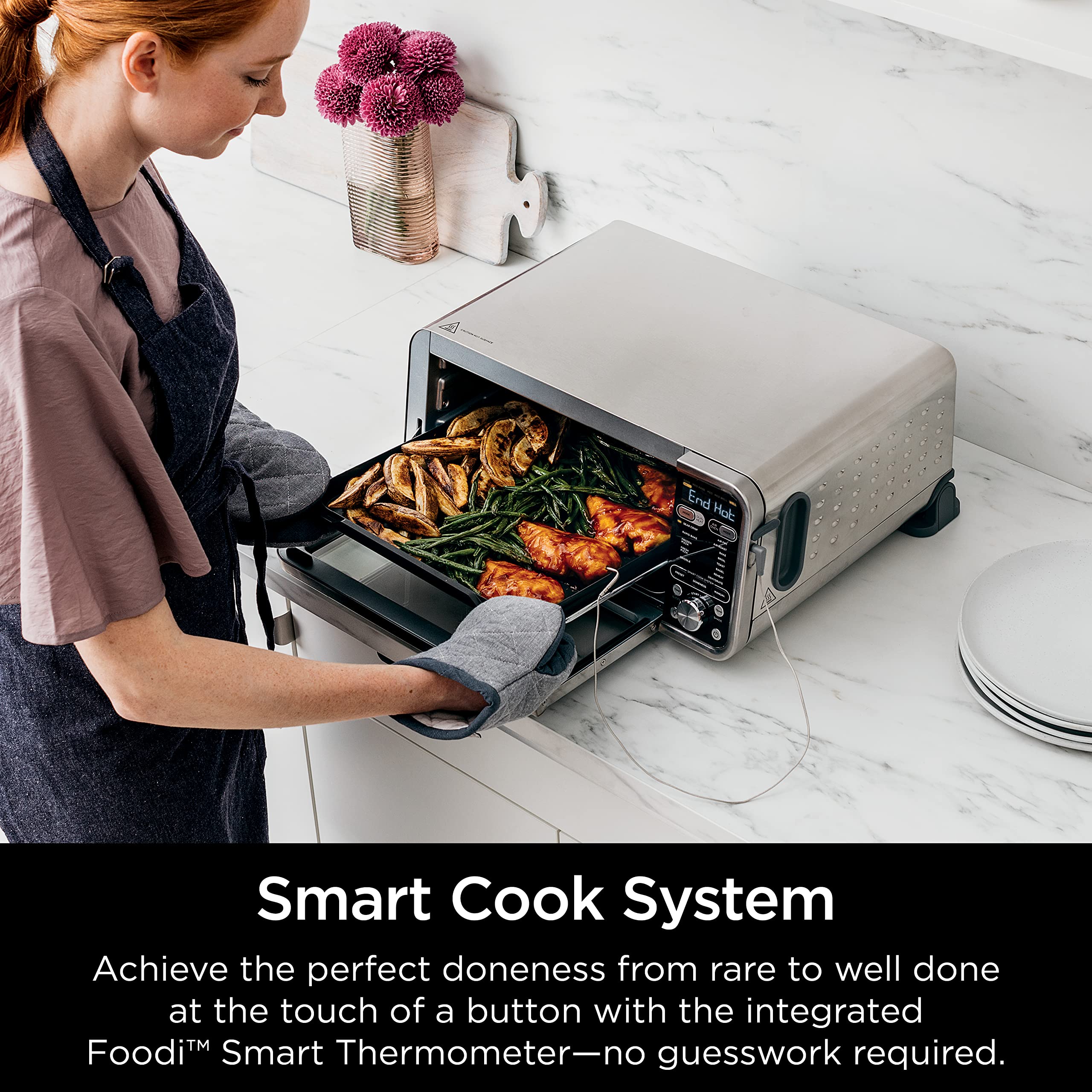 Foto 4 | Horno de Sobremesa Ninja Sp351 Foodi Smart 13 en 1 1800 W Plateado - Venta Internacional