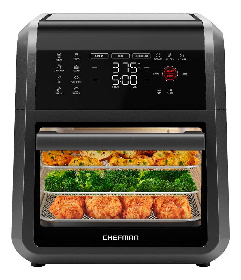 Freidora De Aire Horno Chefman 6 En 1 De 11 Lts