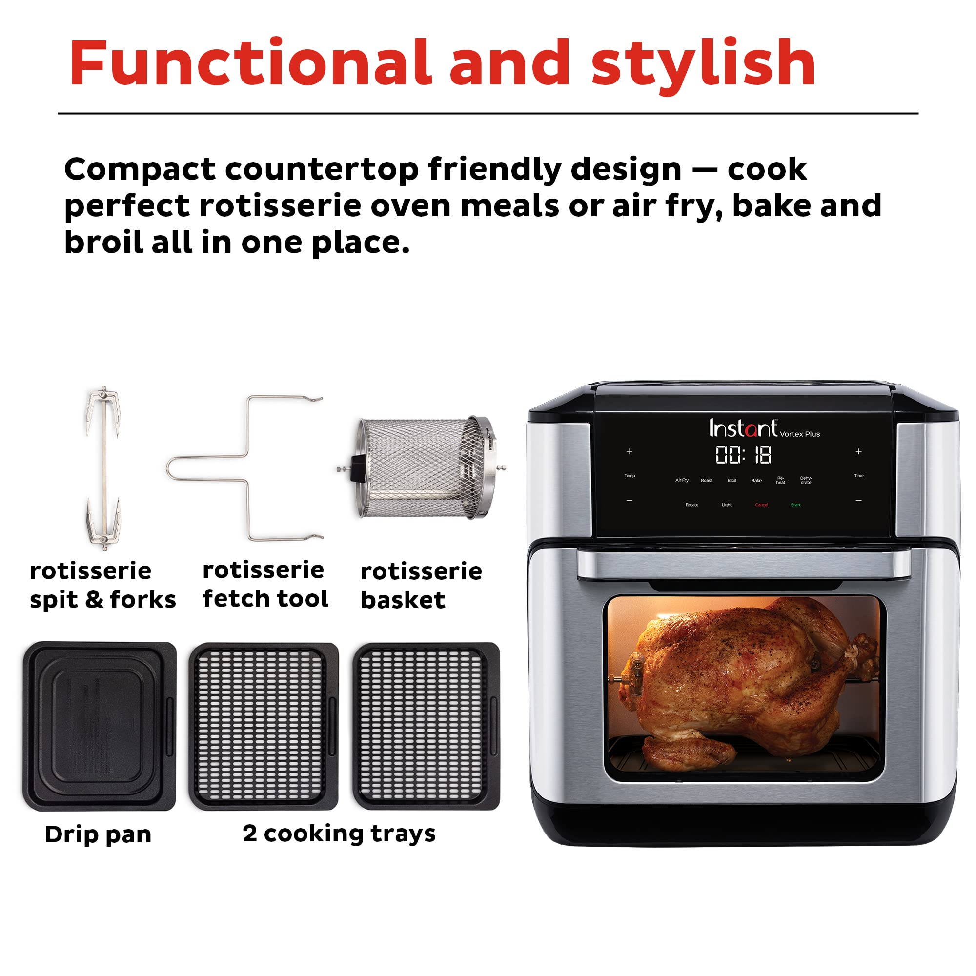 Foto 7 pulgar | Air Fryer Instant Pot, 10 Litros, 7 En 1, Incluso Crujiente, Con 100 Recetas - Venta Internacional.