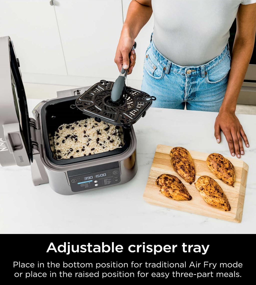 Foto 4 pulgar | Cocina Y Freidora Ninja Speedi Rapid 6l 12 En 1 Gris Claro - Venta Internacional