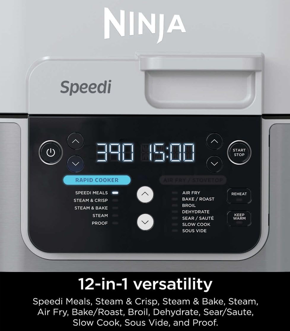 Foto 6 pulgar | Cocina Y Freidora Ninja Speedi Rapid 6l 12 En 1 Gris Claro - Venta Internacional