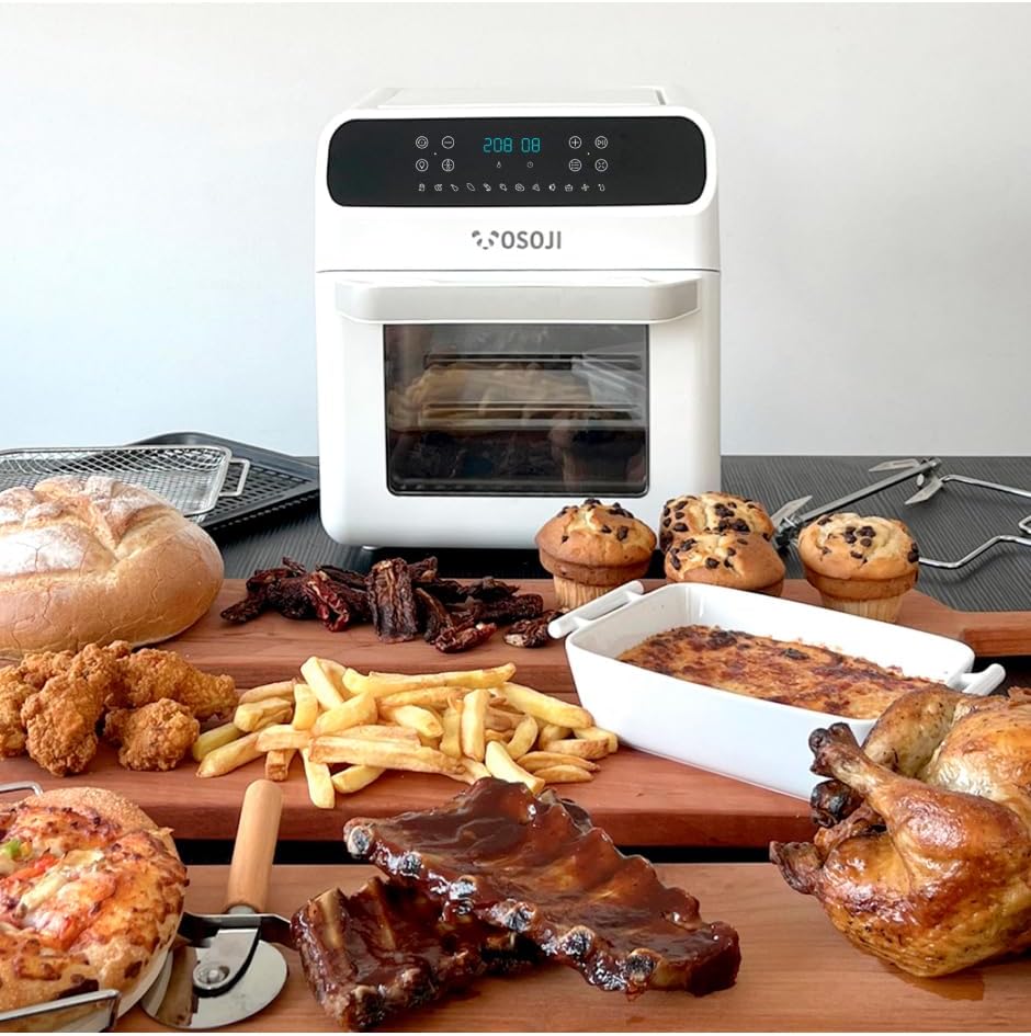 Foto 4 pulgar | Freidora De Aire Digital Y Horno De Pizza 12 Lts Air Fryer Blanco Funciones De Cocción, Rostizador Pantalla Táctil