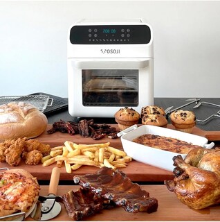 Foto 3 | Freidora De Aire Digital Y Horno De Pizza 12 Lts Air Fryer Blanco Funciones De Cocción, Rostizador Pantalla Táctil