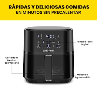 Foto 3 | Freidora de Aire Chefman Negra de 3.7 L