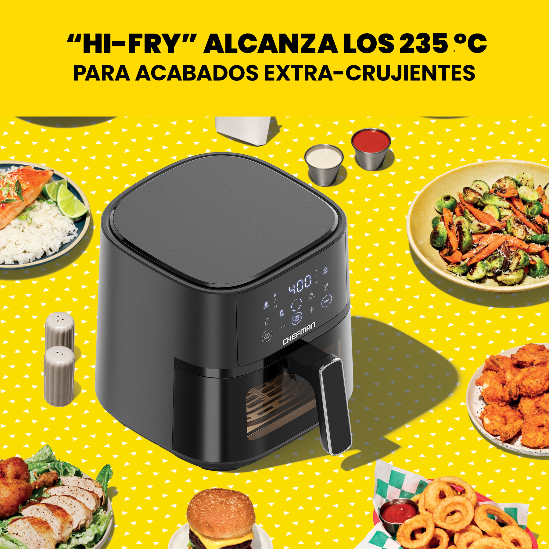 Foto 7 pulgar | Freidora de Aire Chefman Negra de 3.7 L