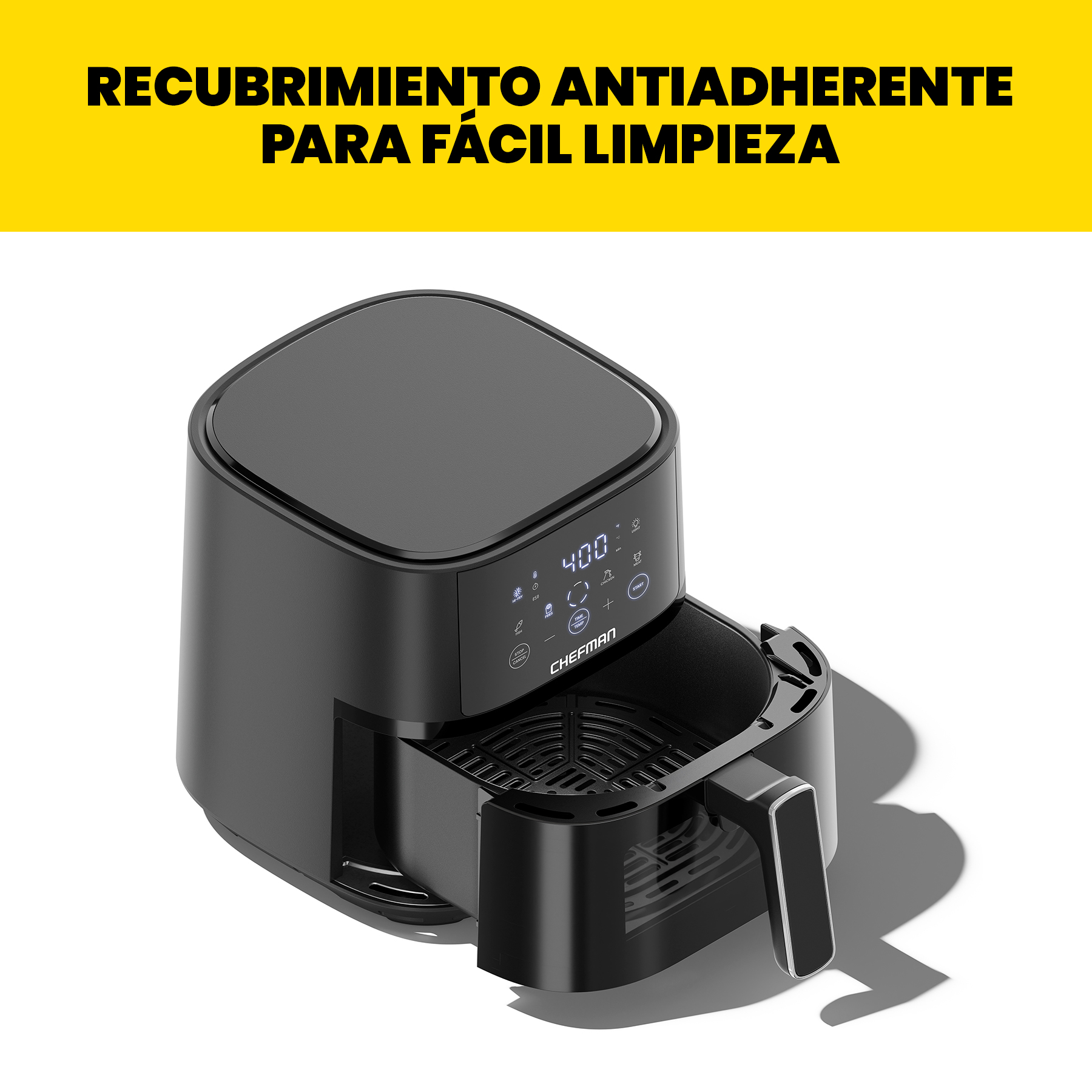 Foto 8 pulgar | Freidora de Aire Chefman Negra de 3.7 L