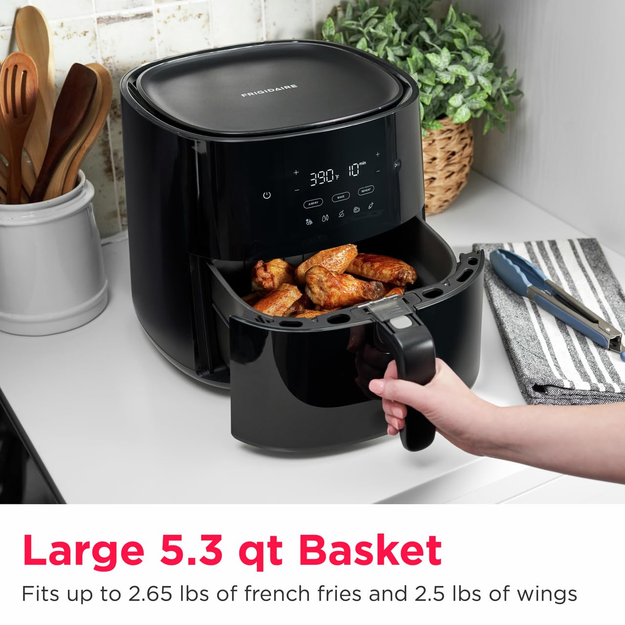 Foto 4 pulgar | Air Fryer Frigidaire 3 En 1, 5.3 L, 5 Recetas Preprogramadas - Venta Internacional.