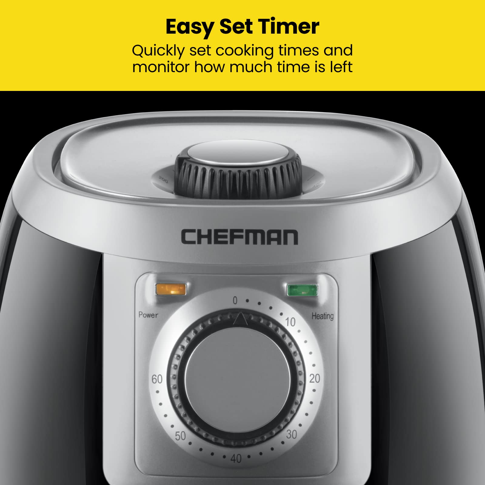 Foto 5 pulgar | Air Fryer Chefman Small Compact, 2 Litros, 60 Minutos, Temporizador Negro - Venta Internacional.