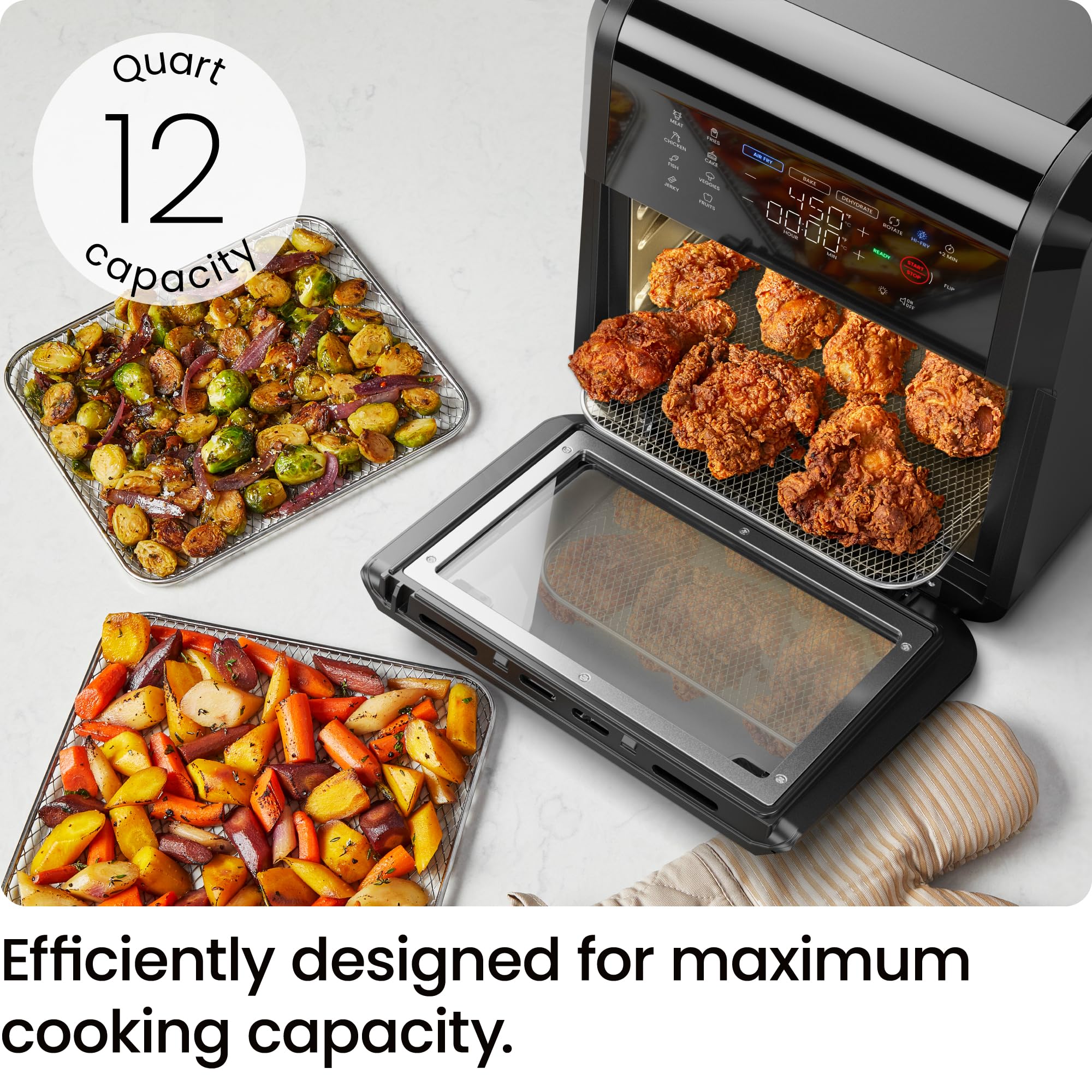 Foto 6 | Air Fryer Chefman 6 en 1 con 12 Ajustes Preestablecidos - Venta Internacional