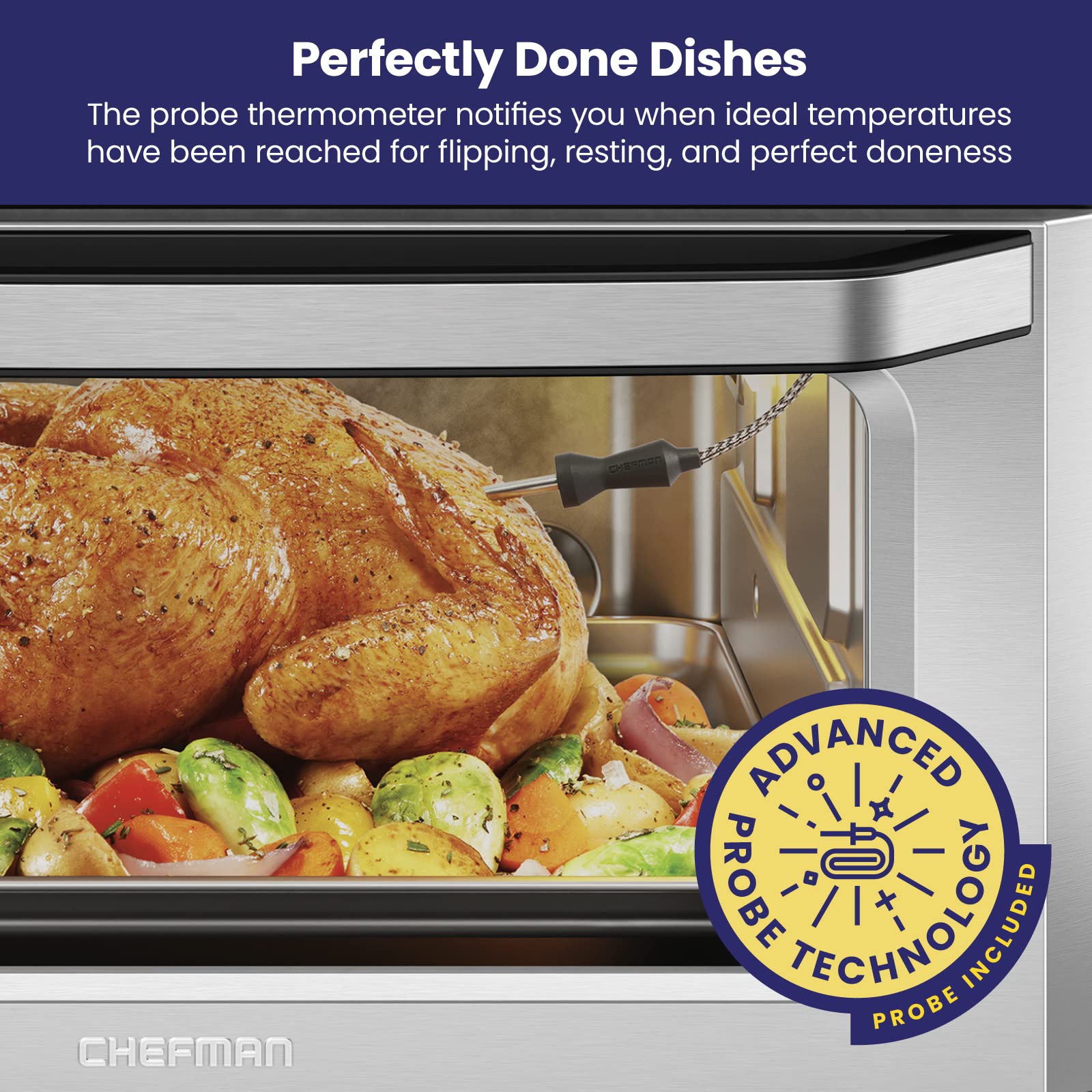Foto 5 pulgar | Horno Tostador Air Fryer Chefman 20qt de Acero Inoxidable 12 en 1 - Venta Internacional