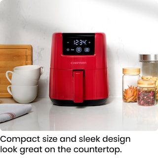 Foto 6 | Air Fryer Chefman Digital Compacta 2 Litros Roja - Venta Internacional