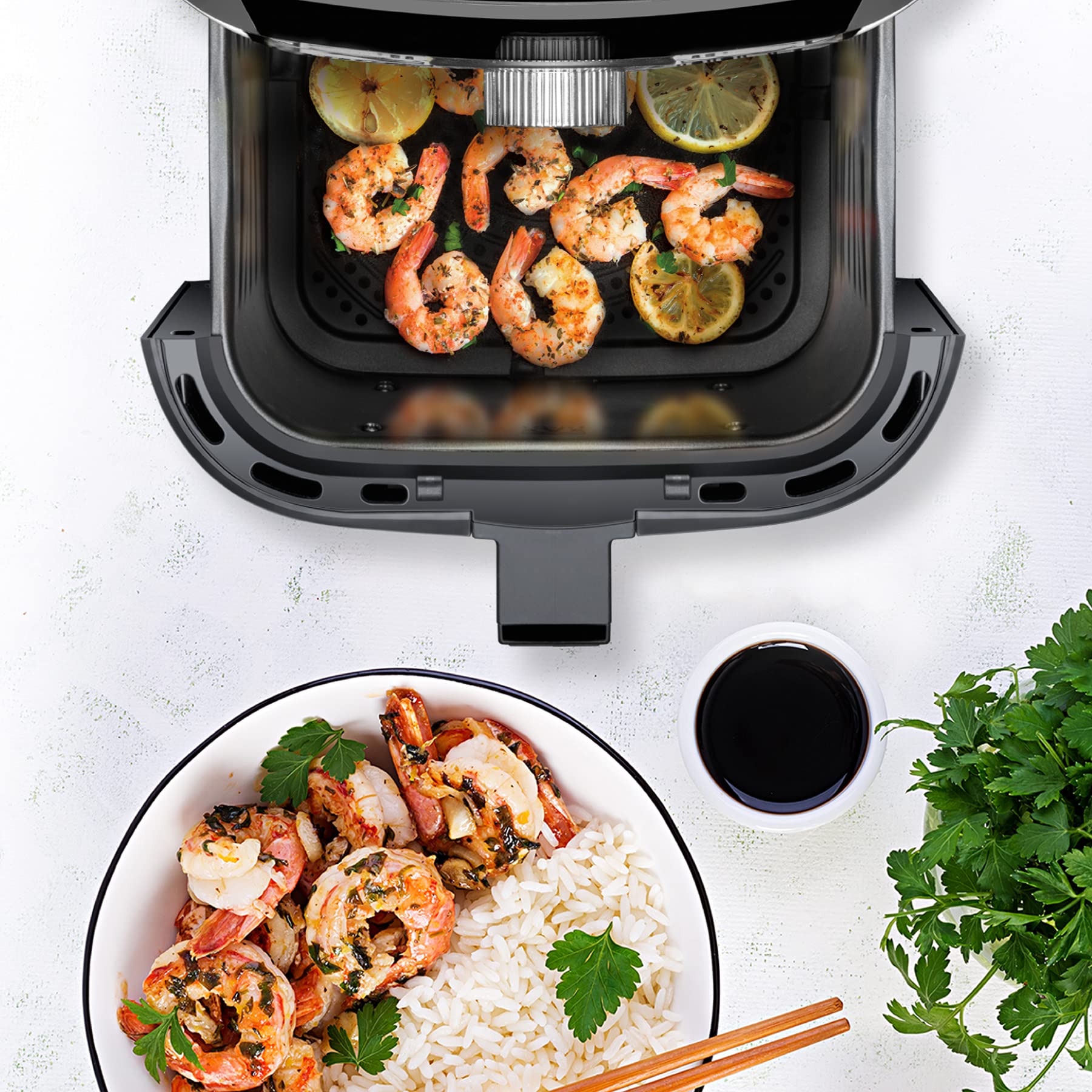 Foto 3 pulgar | Freidora Chefman Rj38-sq-45tdc de Acero Inoxidable 4.5 L-Venta Internacional