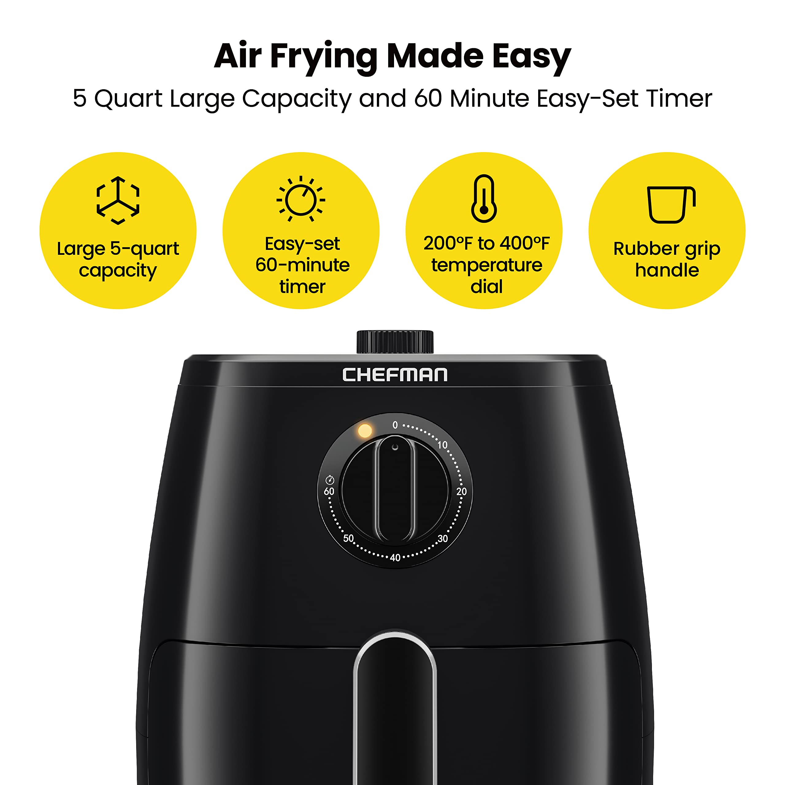 Foto 2 | Freidora de Aire Chefman Turbofry 5 Litros - Venta Internacional