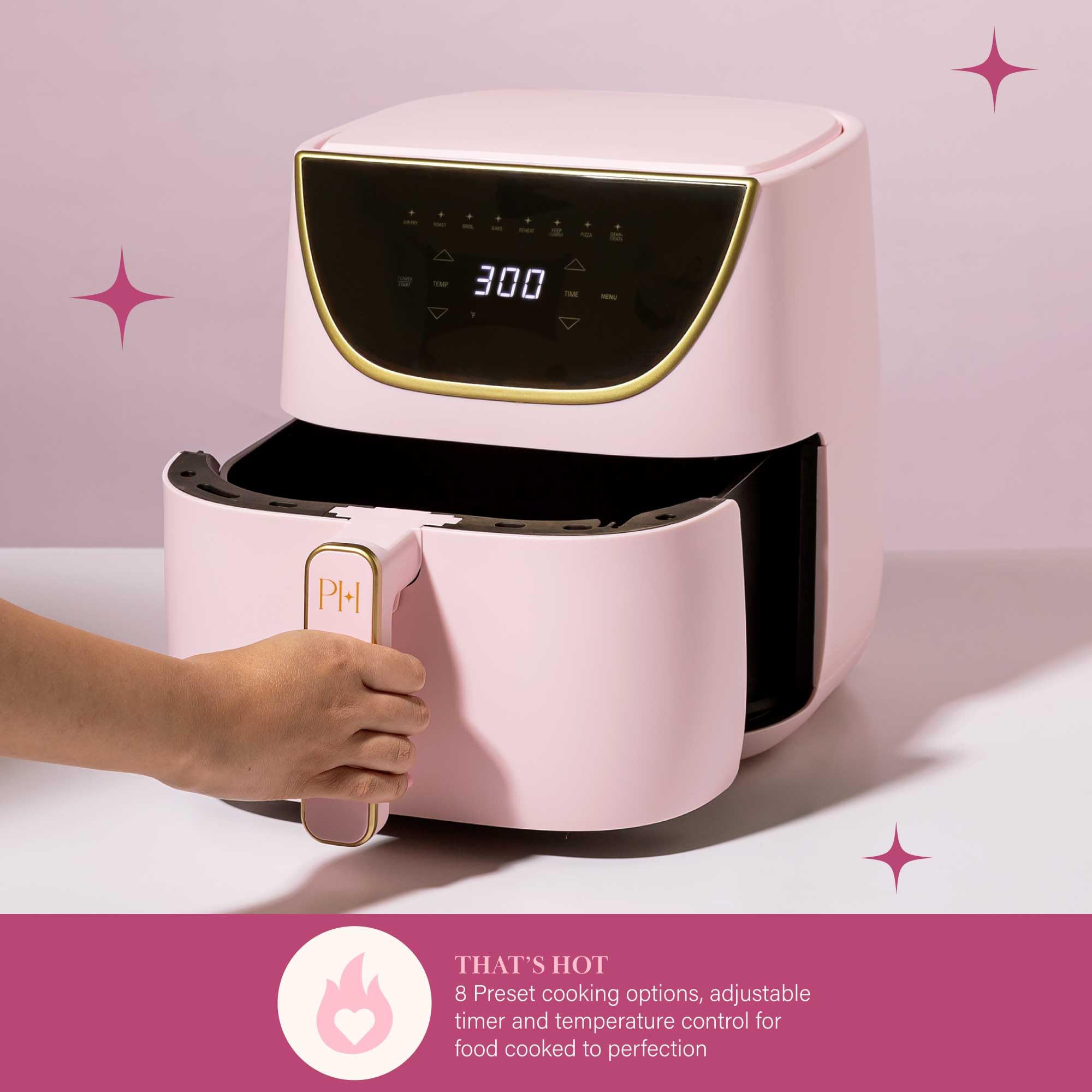 Foto 4 pulgar | Air Fryer Paris Hilton, Grande, Con Capacidad Para 6 Cuartos De Galón, Rosa, 8 En 1 - Venta Internacional.