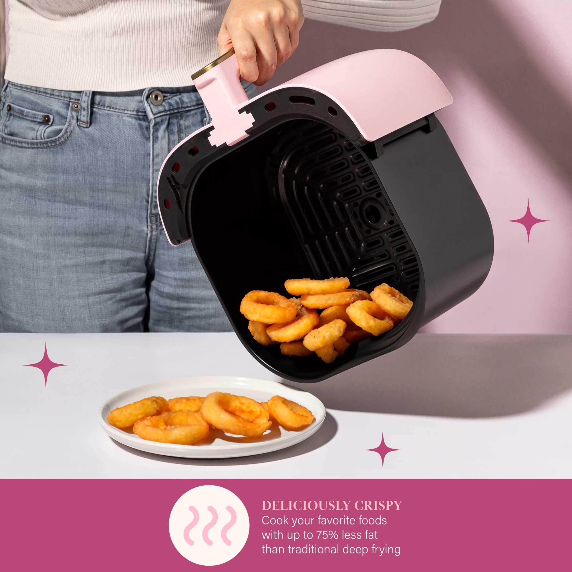 Foto 5 pulgar | Air Fryer Paris Hilton, Grande, Con Capacidad Para 6 Cuartos De Galón, Rosa, 8 En 1 - Venta Internacional.