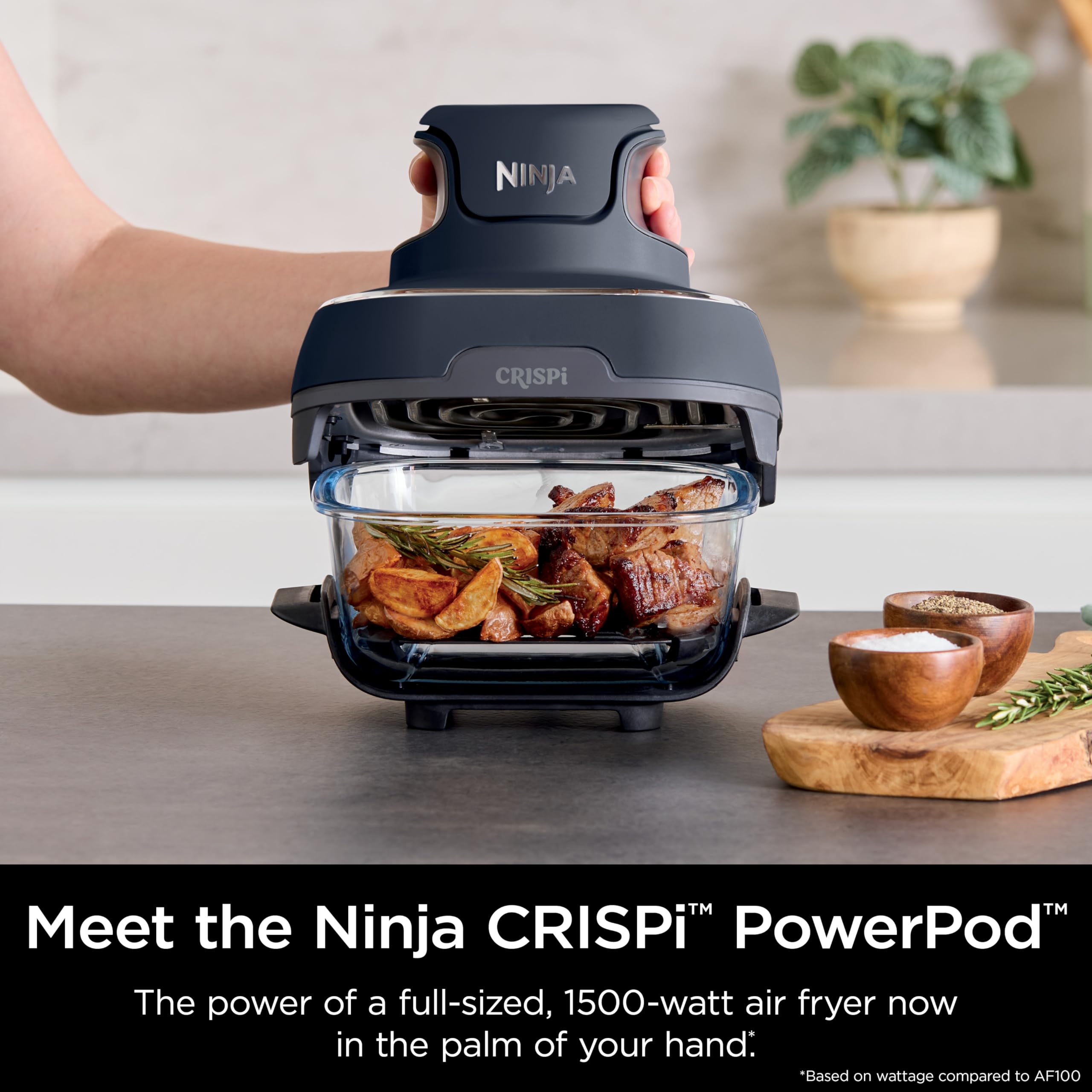 Foto 4 pulgar | Freidora Ninja Crispi Air Fryer Cooking System, Recipientes De Vidrio De 4 Y 1,5 Litros - Venta Internacional.