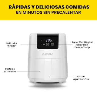 Foto 2 | Minifreidora de Aire Chefman Digital de 2 Cuartos Blanca