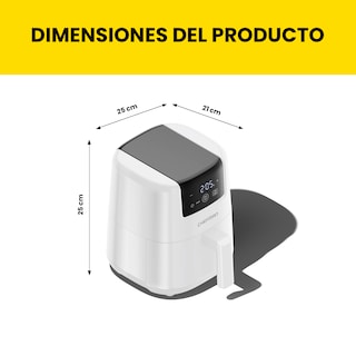Foto 7 | Minifreidora de Aire Chefman Digital de 2 Cuartos Blanca