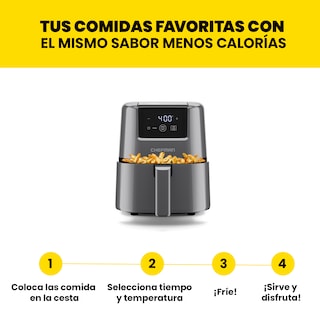 Foto 6 | Minifreidora de Aire Chefman Digital de 2 Cuartos Gris