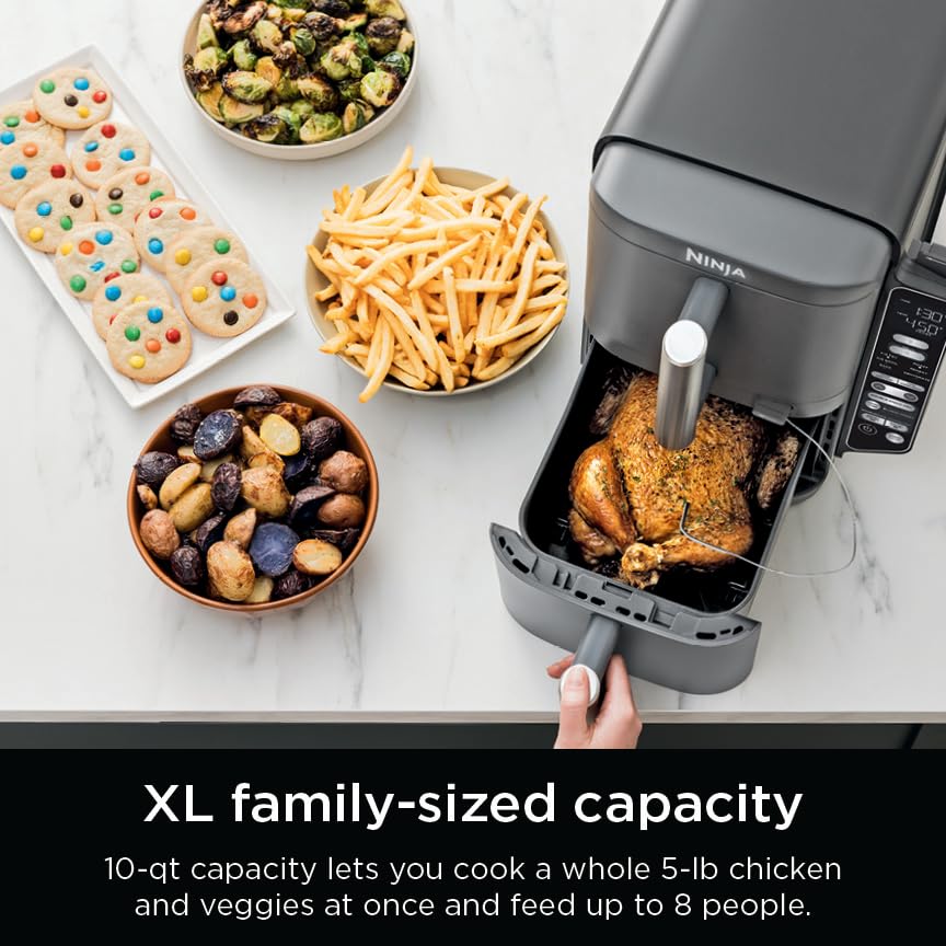 Foto 7 pulgar | Freidora Air Fryer Ninja Doublestack Xl Smart 10 Litros 6 En 1 2 Cestas - Venta Internacional