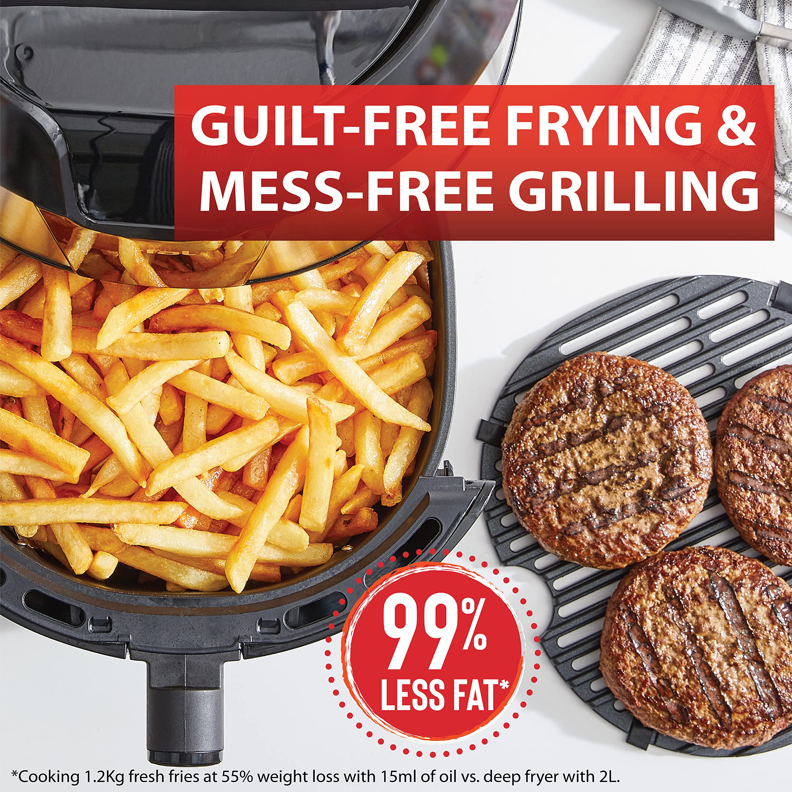 Foto 3 pulgar | Combinación De Freidora Y Parrilla T-fal Easy Fry Xxl 5.6 L, Negro Y Acero Inoxidable - Venta Internacional.