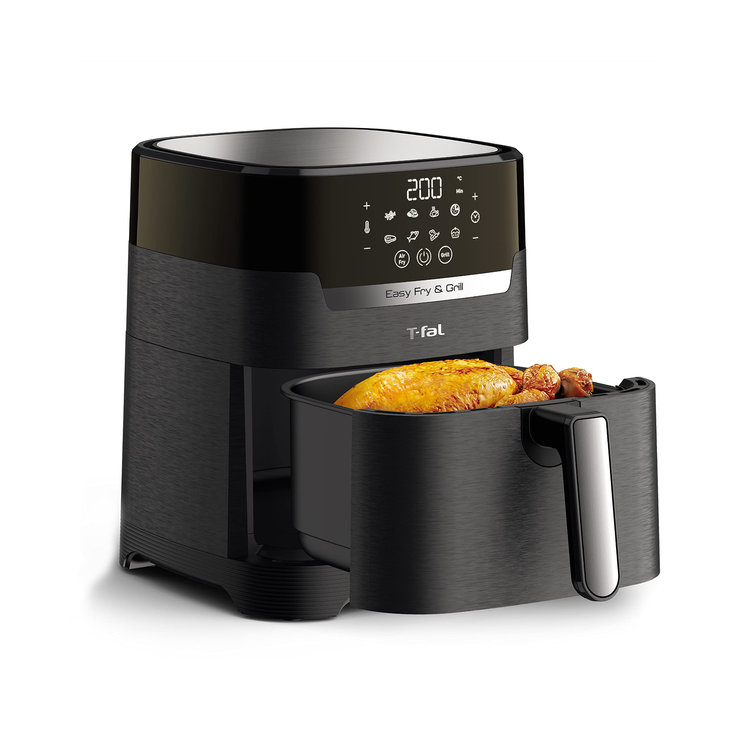 Combinación De Freidora Y Parrilla T-fal Digital, 4,4 L, 2 En 1, Color Negro - Venta Internacional.