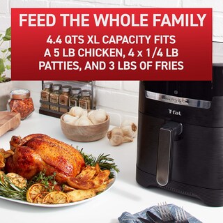 Foto 4 | Combinación De Freidora Y Parrilla T-fal Digital, 4,4 L, 2 En 1, Color Negro - Venta Internacional.