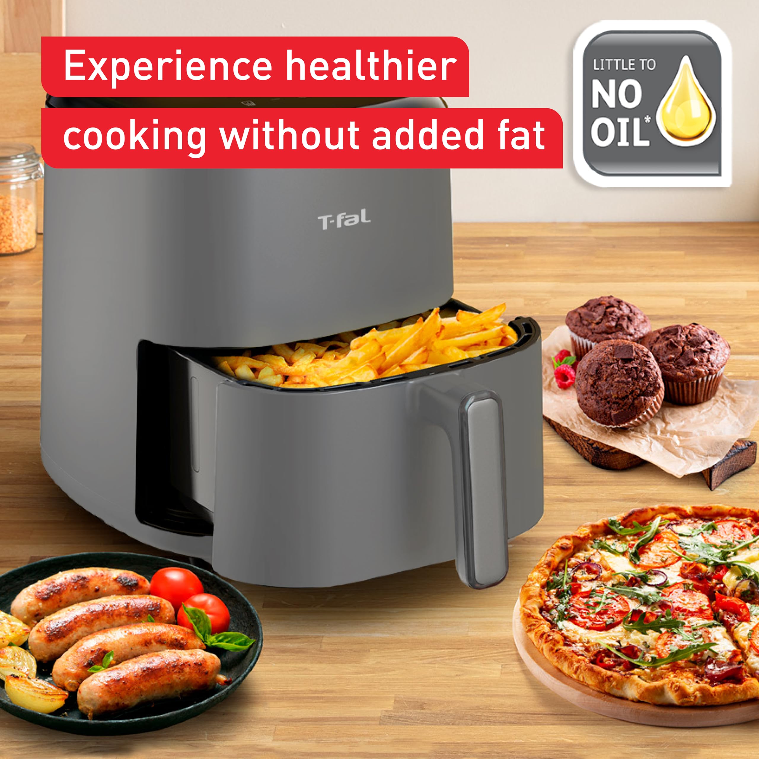Foto 8 pulgar | Freidora T-fal Easy Fry De 5 Litros De Capacidad Para 10 Programas Automáticos Gris - Venta Internacional