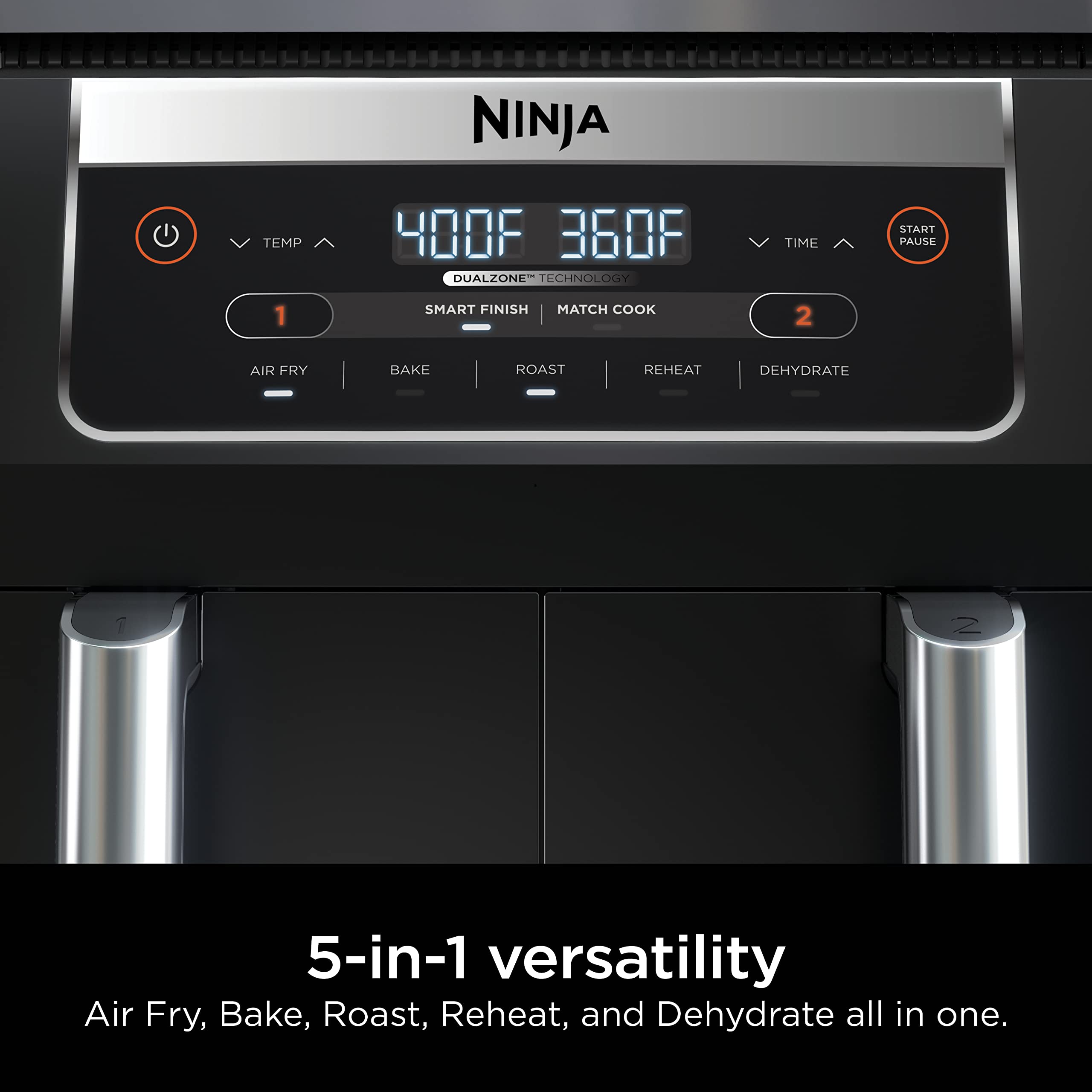 Foto 7 pulgar | Freidora de Aire Ninja Dz090 5.7 L Doble Zona 2 Cestas 1760 W - Venta Internacional