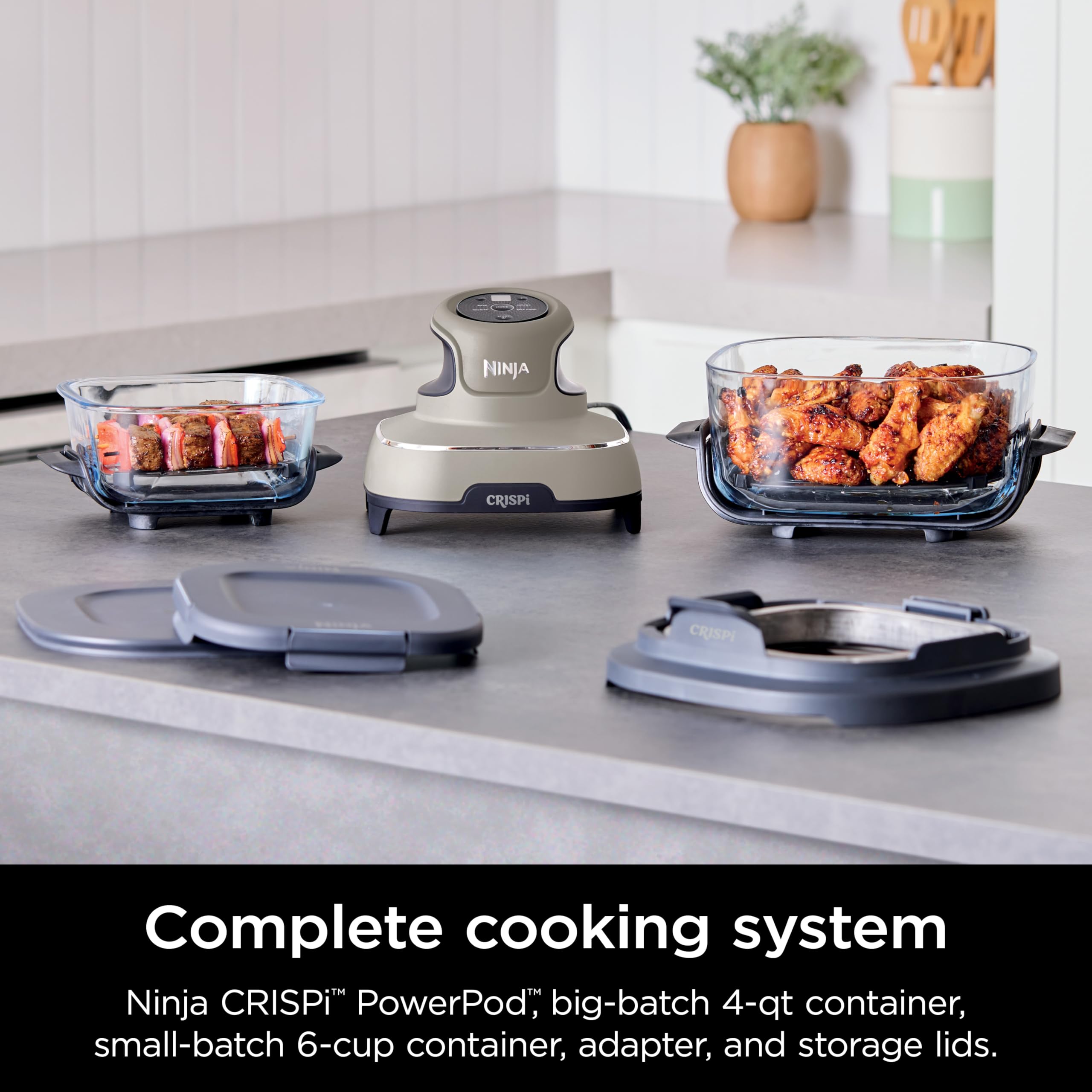 Foto 3 pulgar | Freidora Ninja Crispi de Cooking System 4 Litros y 1,5 Litros Contenedores de Vidrio - Venta Internacional