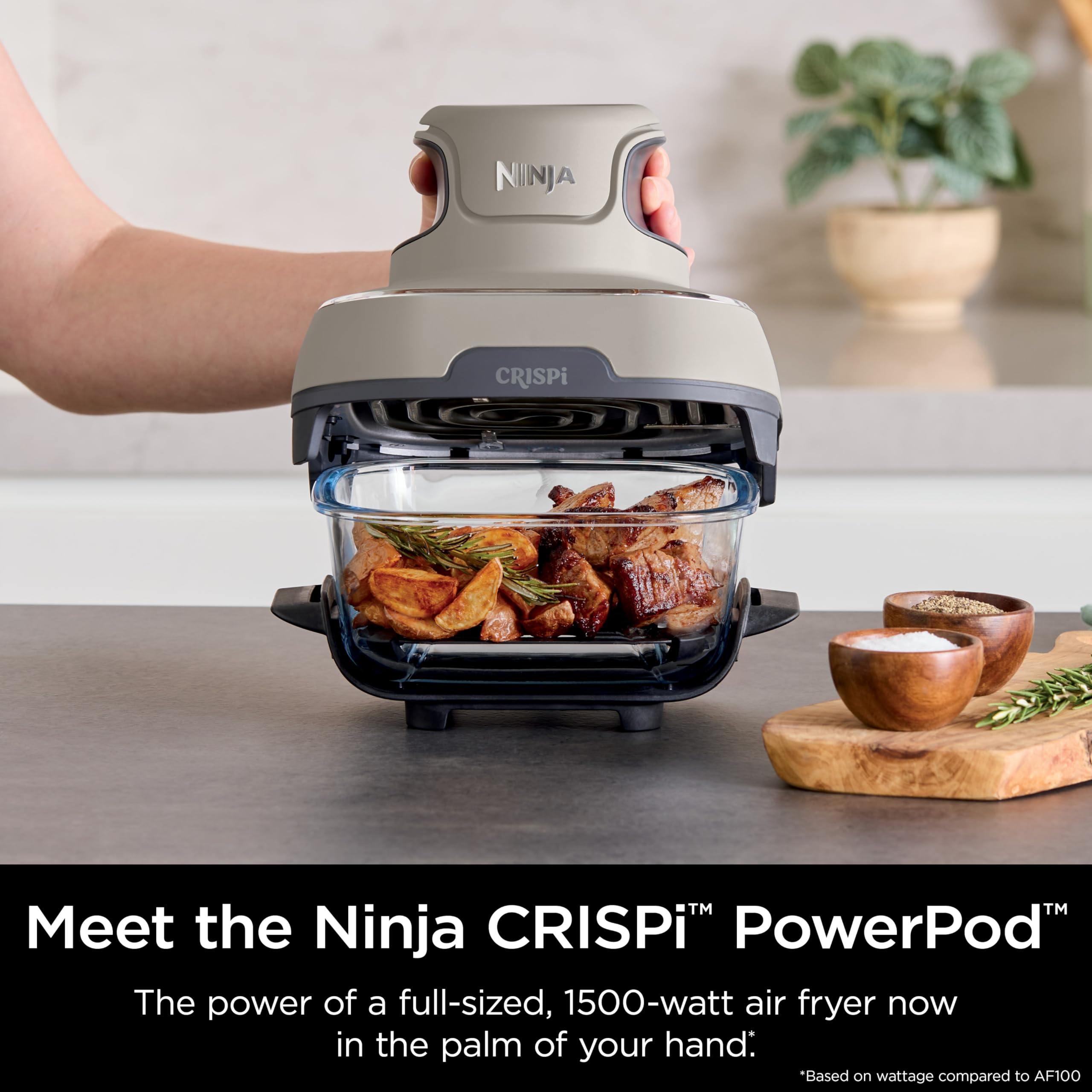 Foto 3 | Freidora Ninja Crispi de Cooking System 4 Litros y 1,5 Litros Contenedores de Vidrio - Venta Internacional