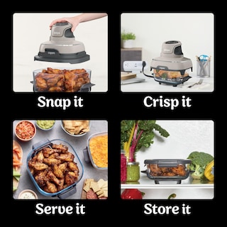 Foto 7 | Freidora Ninja Crispi de Cooking System 4 Litros y 1,5 Litros Contenedores de Vidrio - Venta Internacional