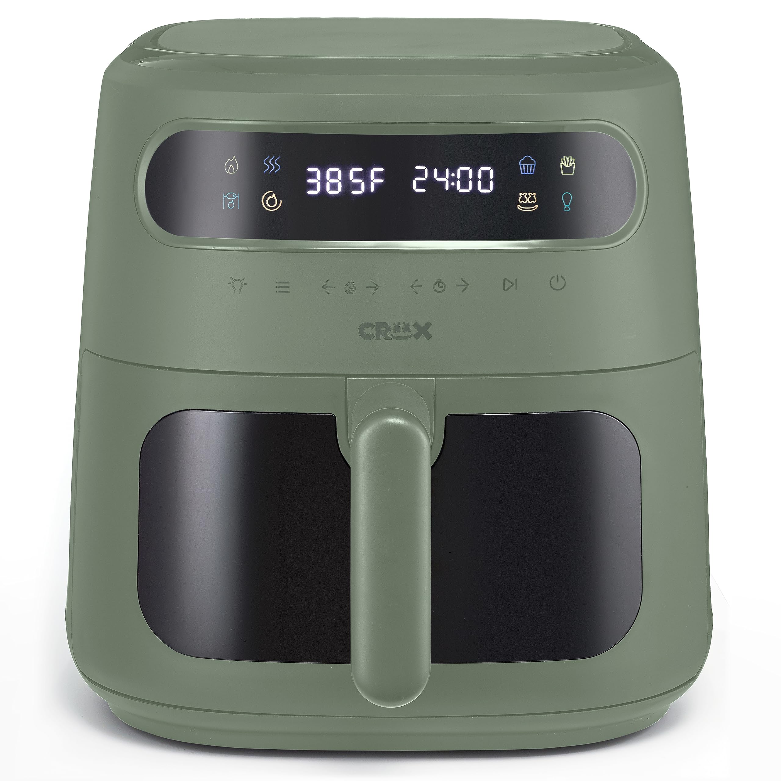 Freidora Crux X Marshmello Digital Turbocrisp De 8.0 Cuartos De Galón, Color Oliva - Venta Internacional. $2,485