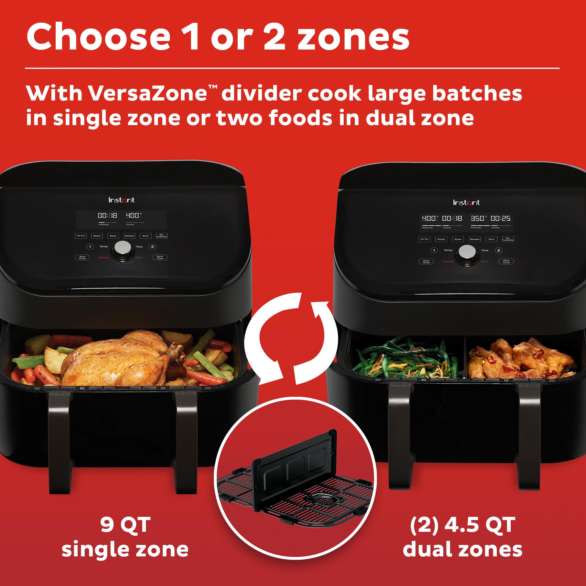 Foto 5 pulgar | Olla Instantánea Air Fryer Versazone 9qt 8 En 1 Con Incluso Crisp Black - Venta Internacional.