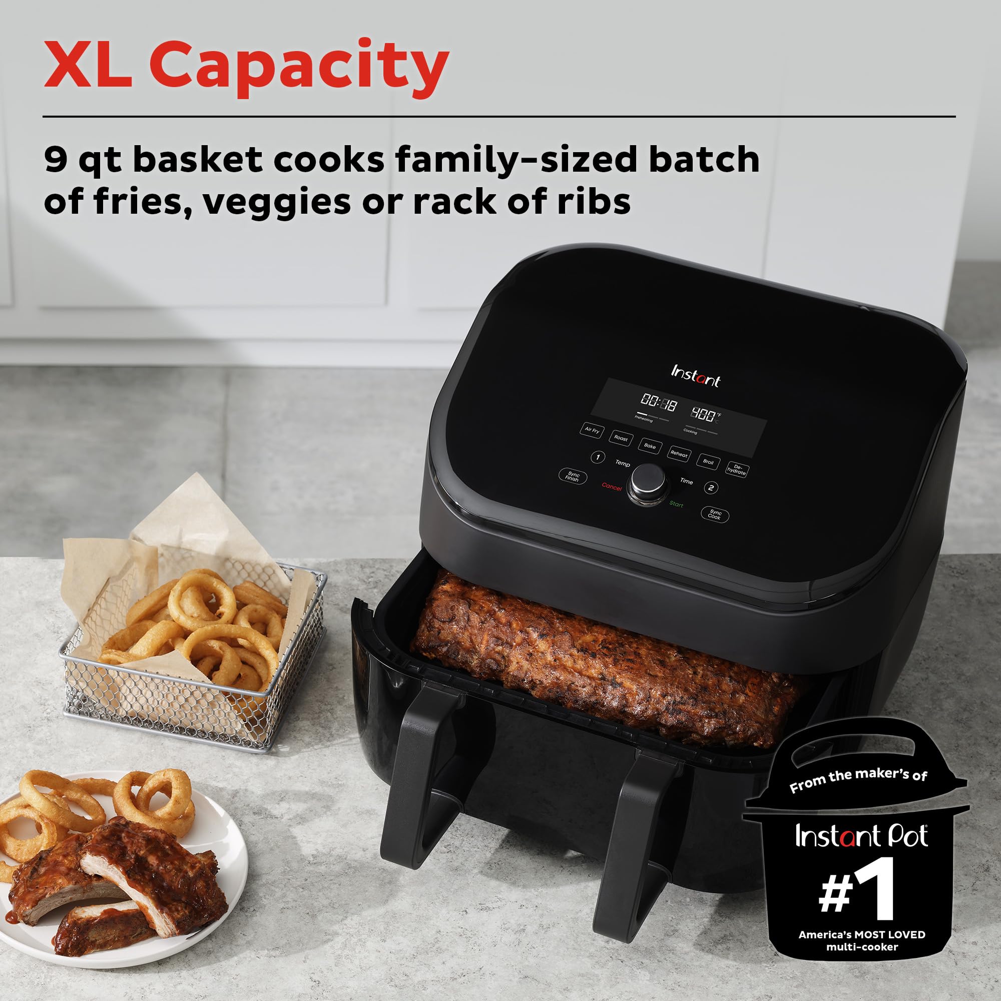 Foto 6 pulgar | Olla Instantánea Air Fryer Versazone 9qt 8 En 1 Con Incluso Crisp Black - Venta Internacional.