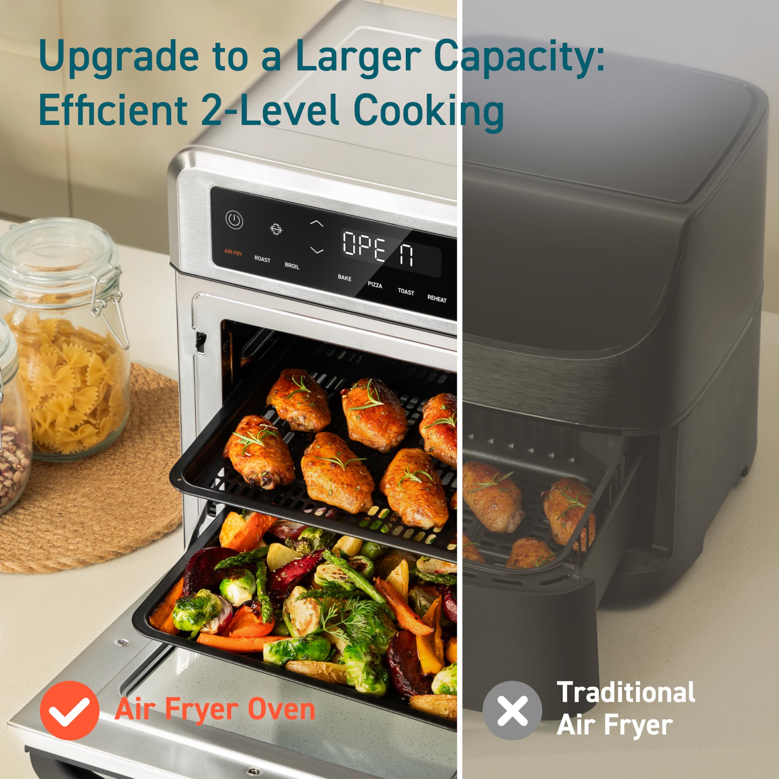 Foto 4 pulgar | Horno Air Freyer Cosori De 13 Cuartos De Galón Con Asador Y 6 Accesorios - Venta Internacional.