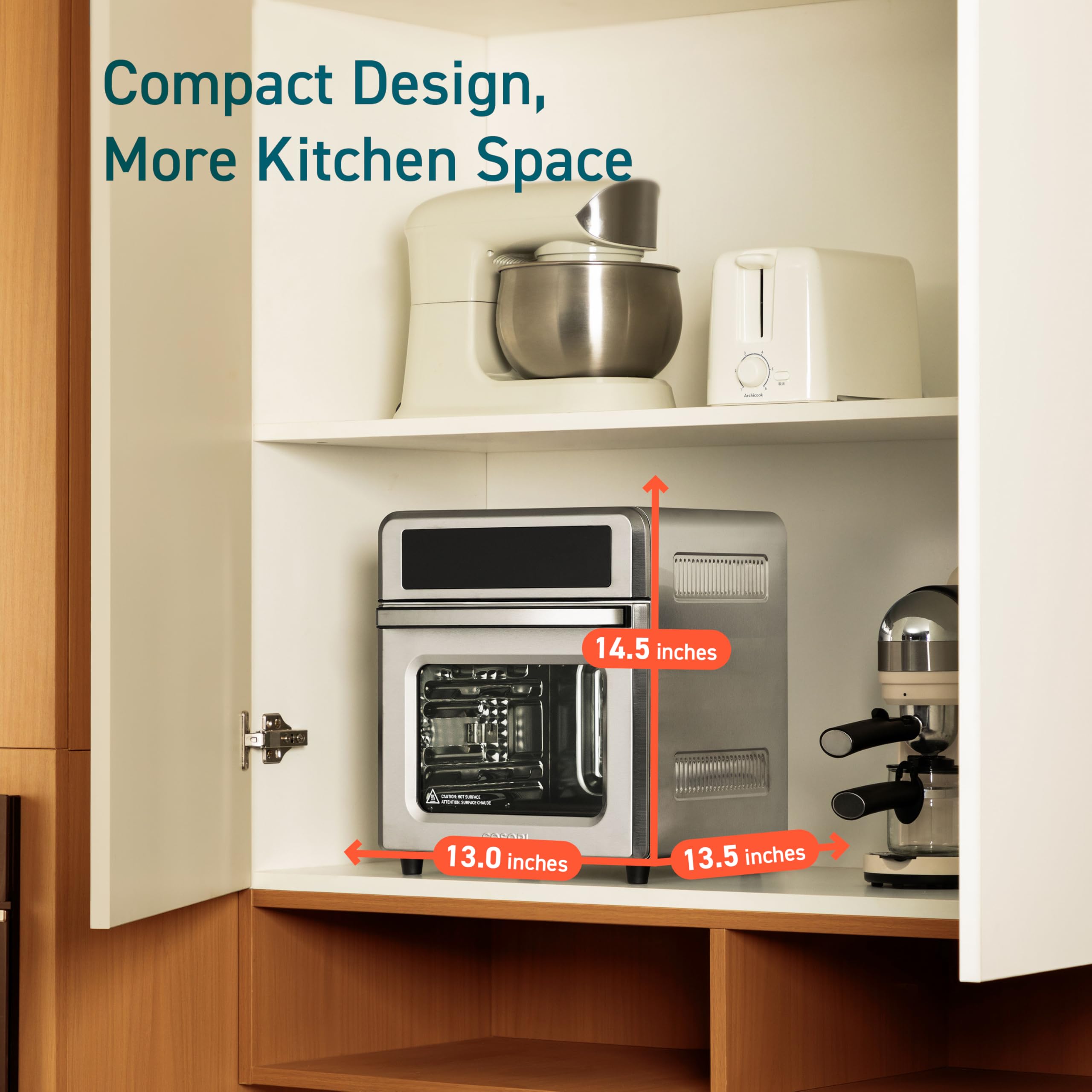 Foto 5 pulgar | Horno Air Freyer Cosori De 13 Cuartos De Galón Con Asador Y 6 Accesorios - Venta Internacional.