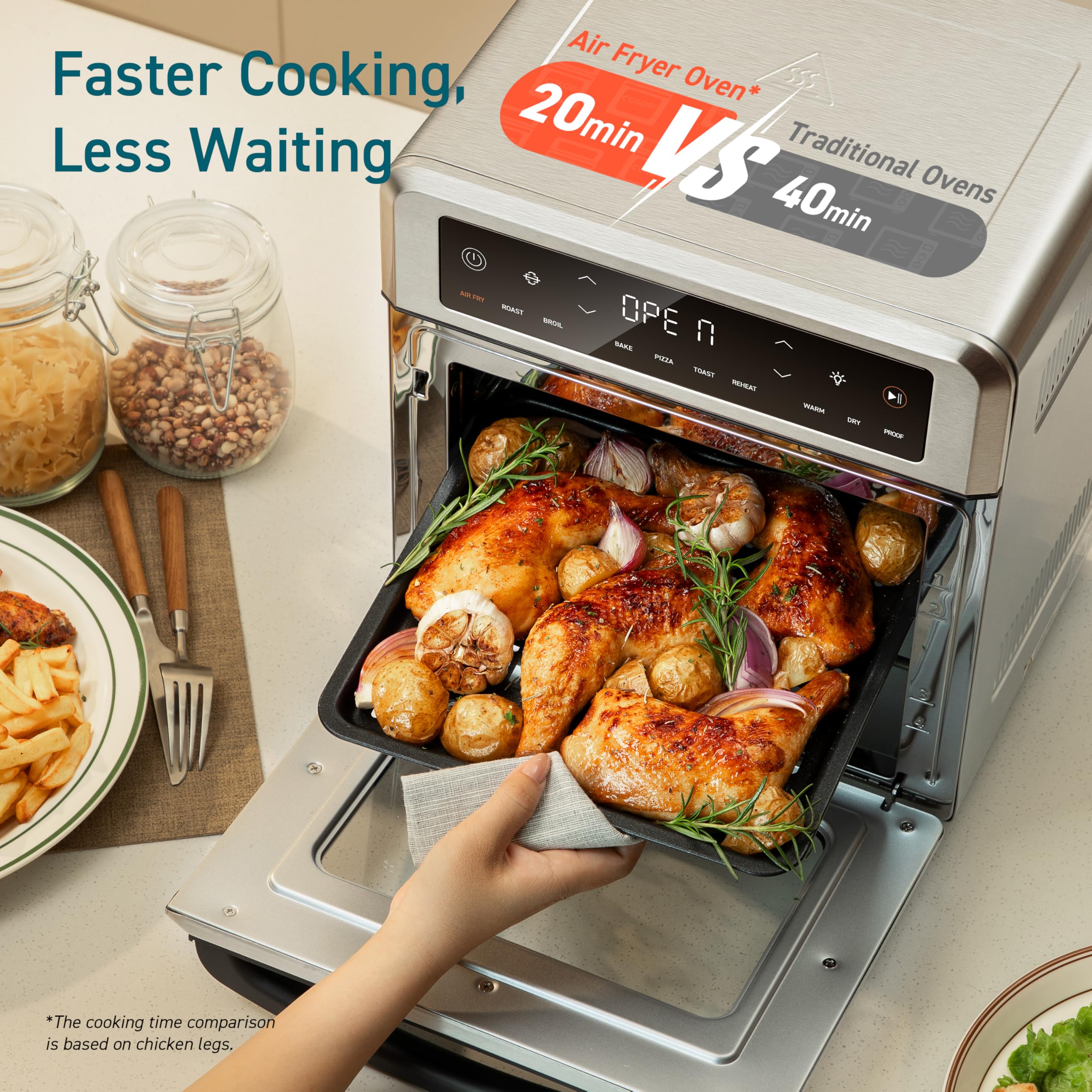 Foto 6 pulgar | Horno Air Freyer Cosori De 13 Cuartos De Galón Con Asador Y 6 Accesorios - Venta Internacional.