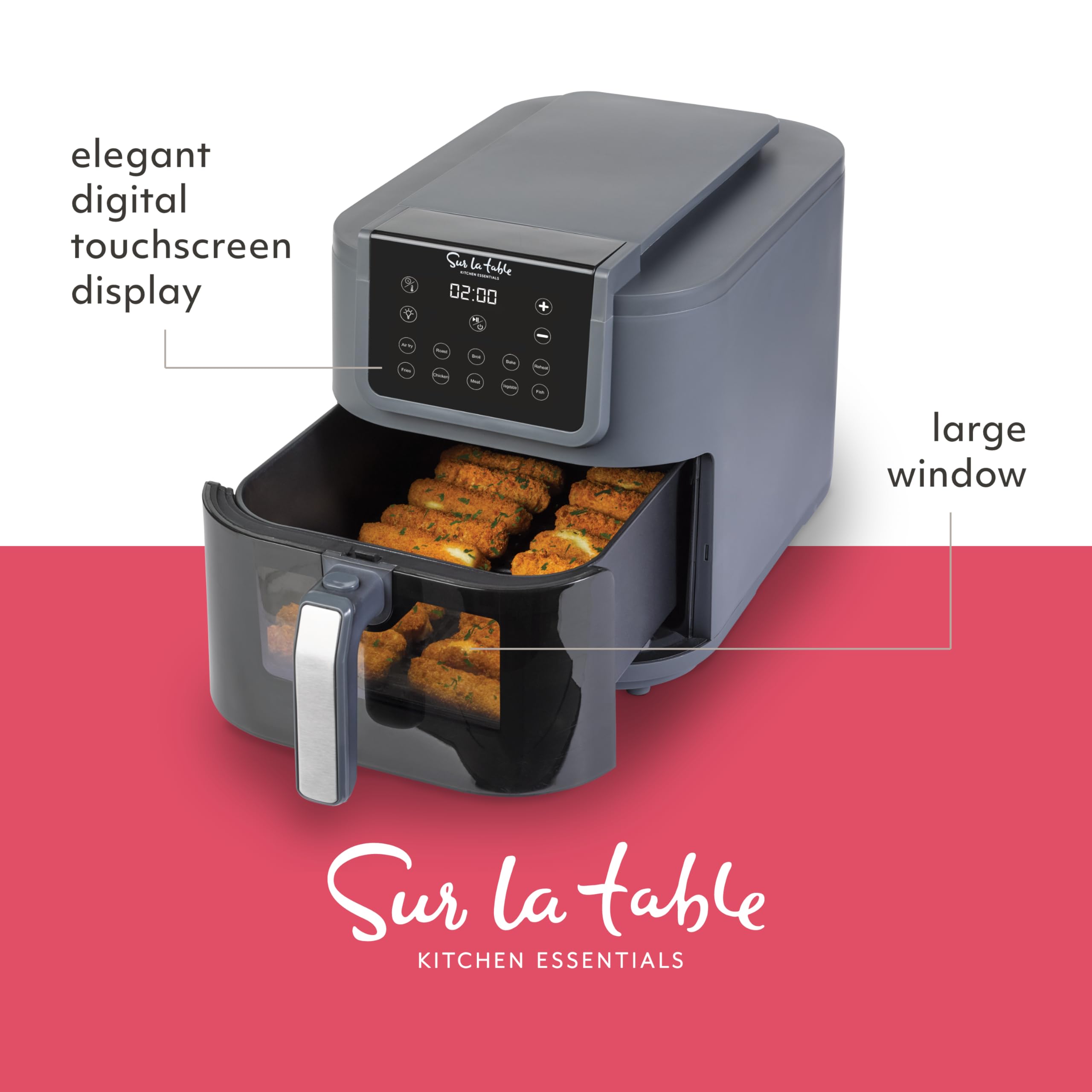 Foto 3 pulgar | Air Fryer Sur La Table Kitchen Essentials, 8 Litros, 1500 W, 5 En 1 - Venta Internacional.