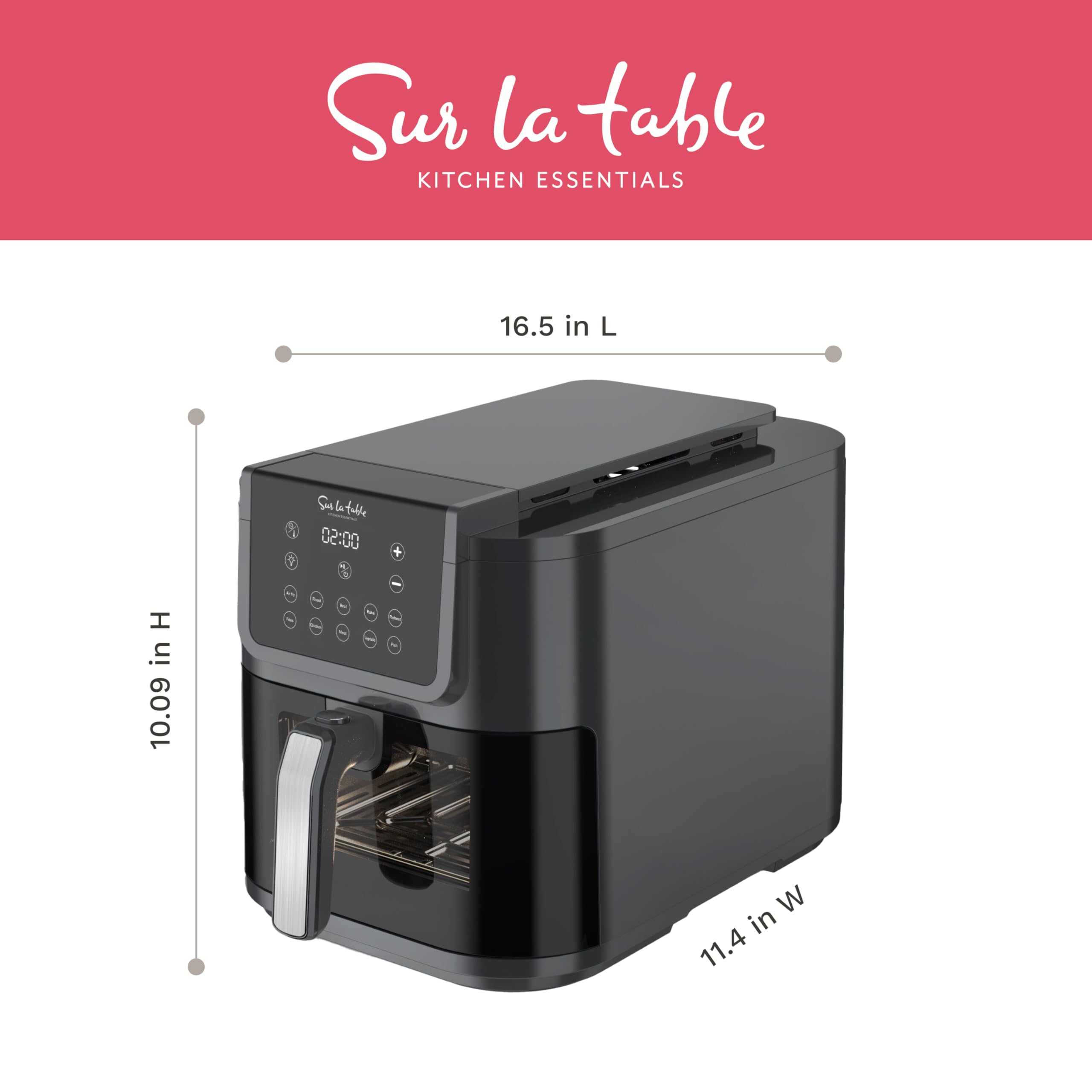 Foto 6 pulgar | Air Fryer Sur La Table Kitchen Essentials, 8 Litros, 1500 W, 5 En 1 - Venta Internacional.