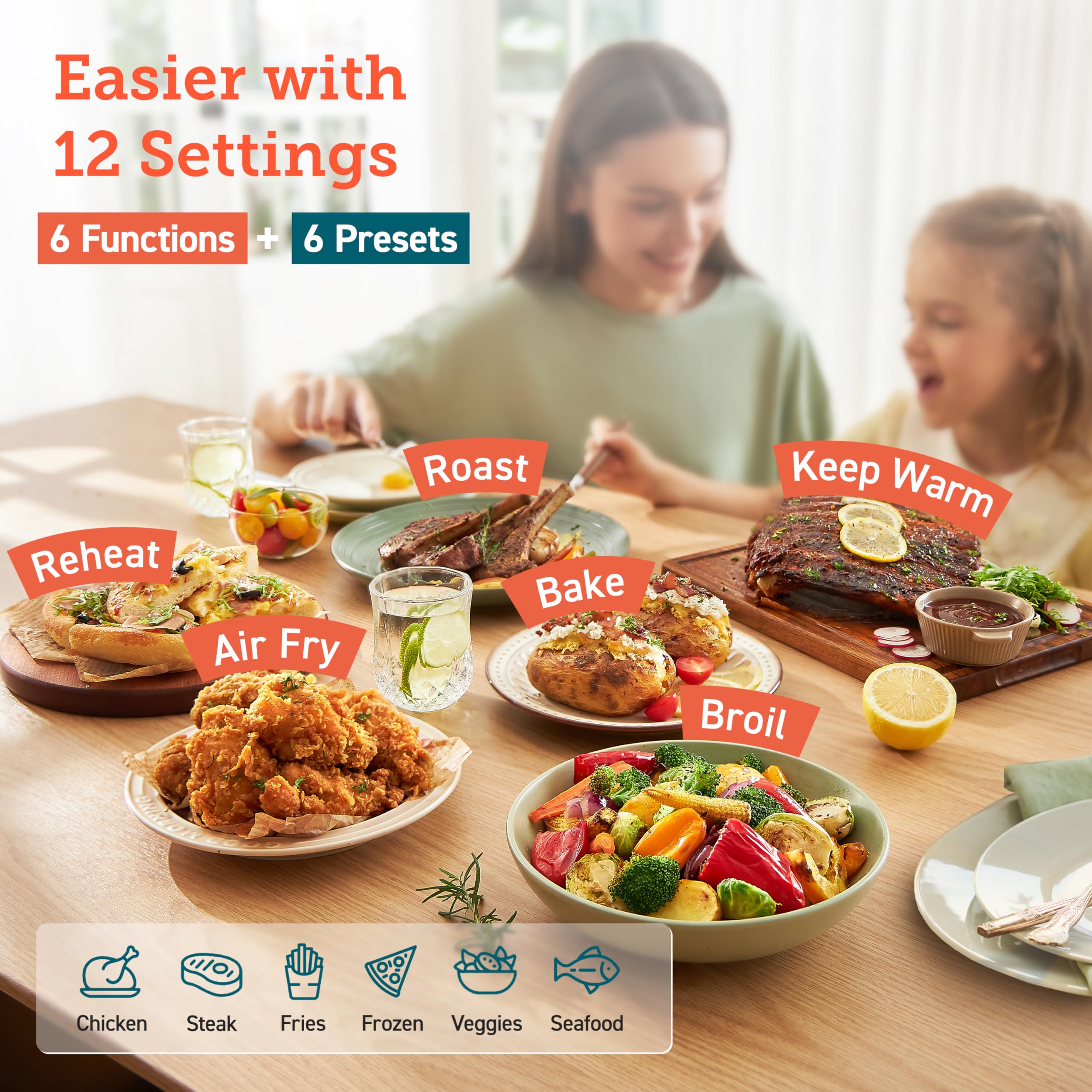 Foto 4 | Comidas Crujientes Air Fryer Cosori De 6,8 Cuartos De Galón, 12 En 1, Dual Blaze 360° - Venta Internacional.