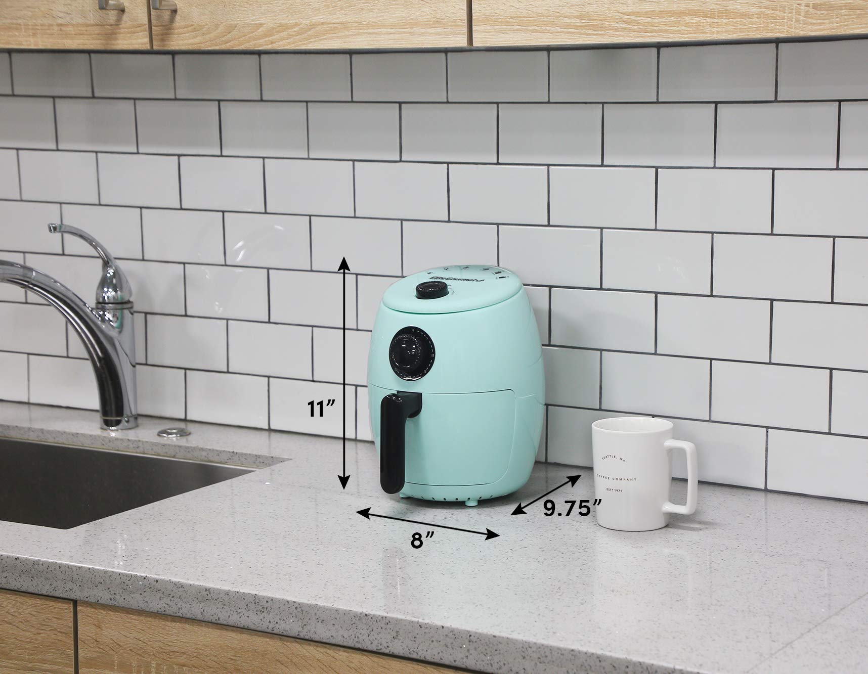 Foto 7 | Freidora Eléctrica De Aire Caliente Elite Gourmet Eaf0201blx 2.1l 1000w - Venta Internacional.