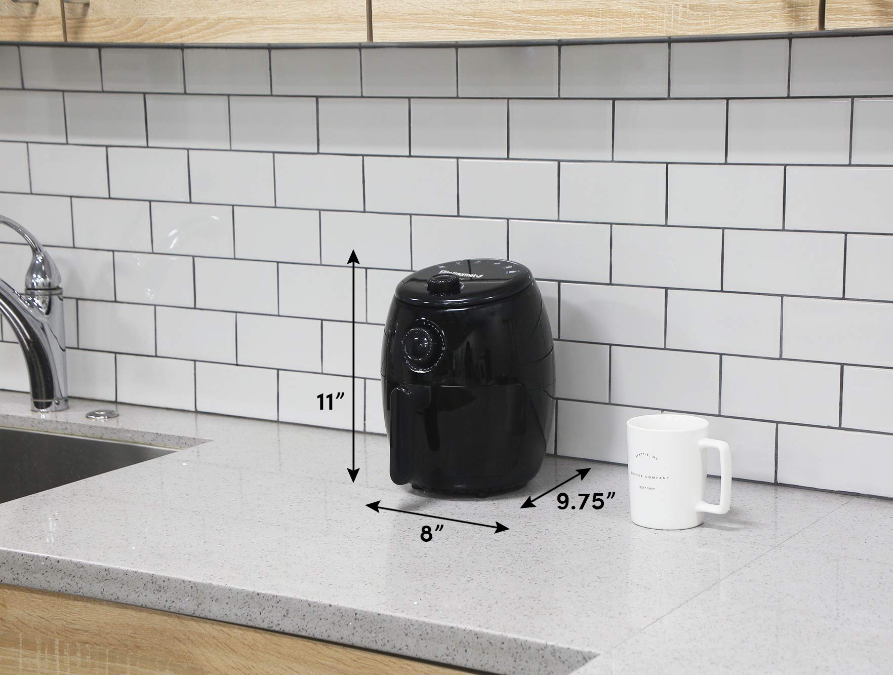 Foto 8 pulgar | Air Fryer Elite Gourmet Eaf-0201, 2.1 L, 1000 W, Temporizador Y Controles De Temperatura - Venta Internacional.