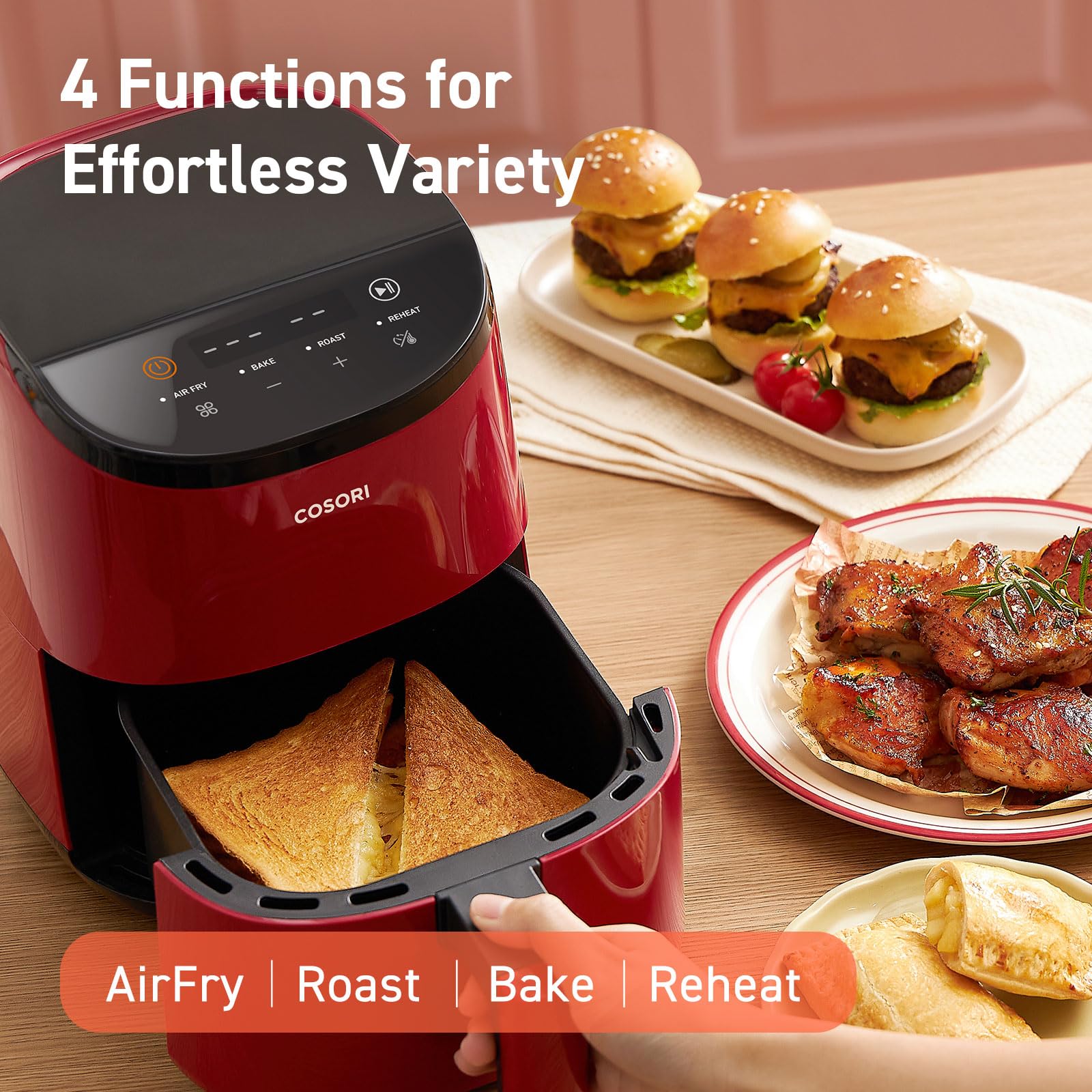 Foto 4 | El Asado Air Fryer Cosori, 2.1 L, 4 En 1, Se Recalienta Un 97% Menos De Aceite - Venta Internacional.