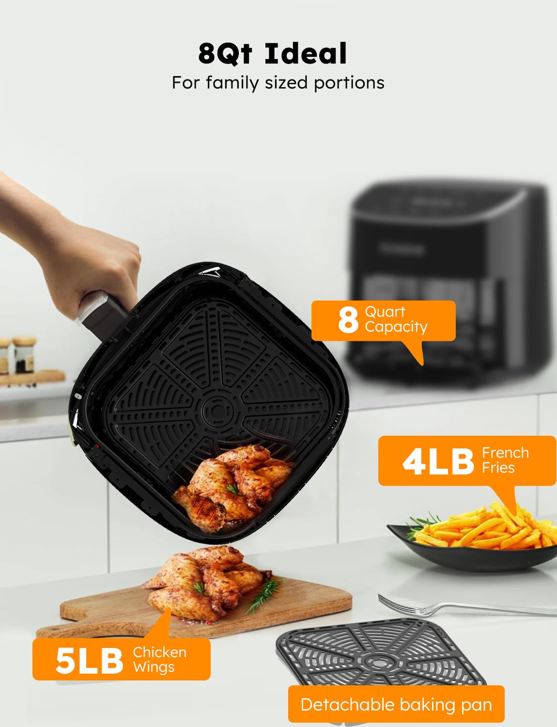 Foto 4 pulgar | Pantalla Táctil Digital Air Fryer Nuwave Brio Plus De 8 Litros Sin Pfas - Venta Internacional.