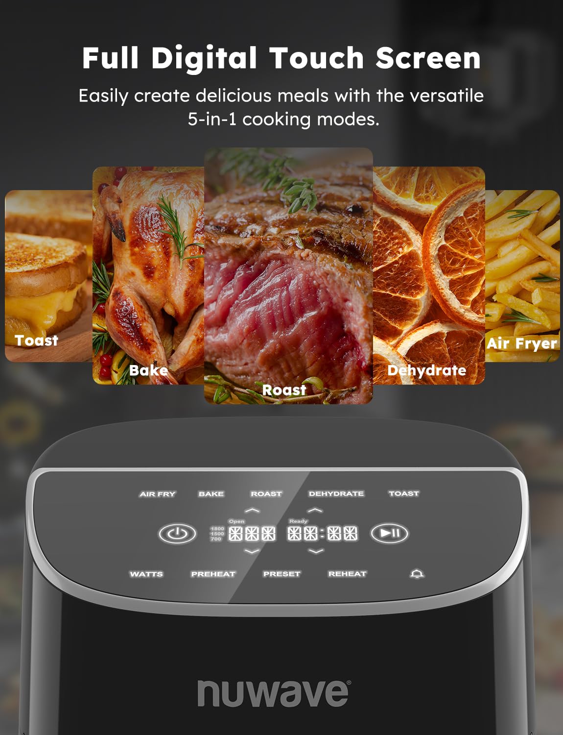 Foto 5 pulgar | Pantalla Táctil Digital Air Fryer Nuwave Brio Plus De 8 Litros Sin Pfas - Venta Internacional.