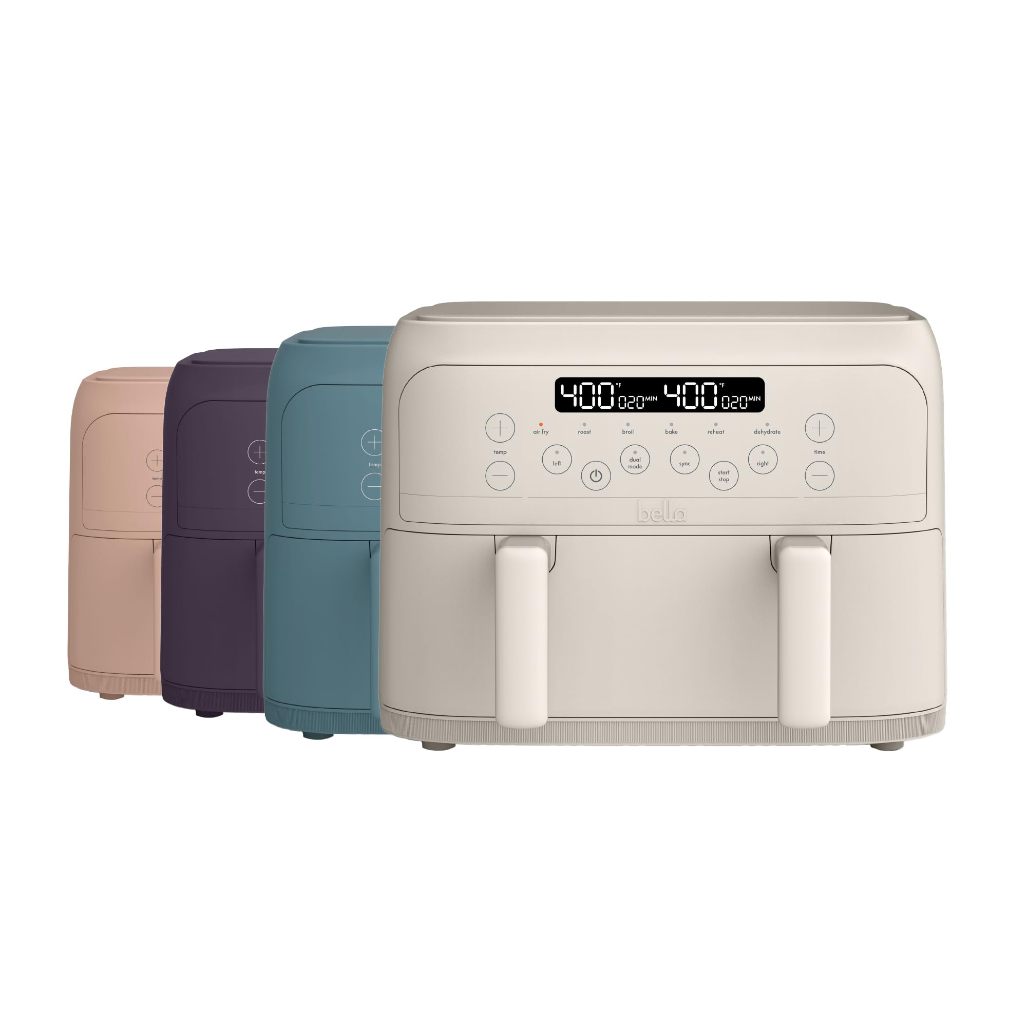Foto 2 pulgar | Air Fryer Bella Trizone 4l Evergood Ceramic Antiadherente Con Leche De Avena - Venta Internacional.