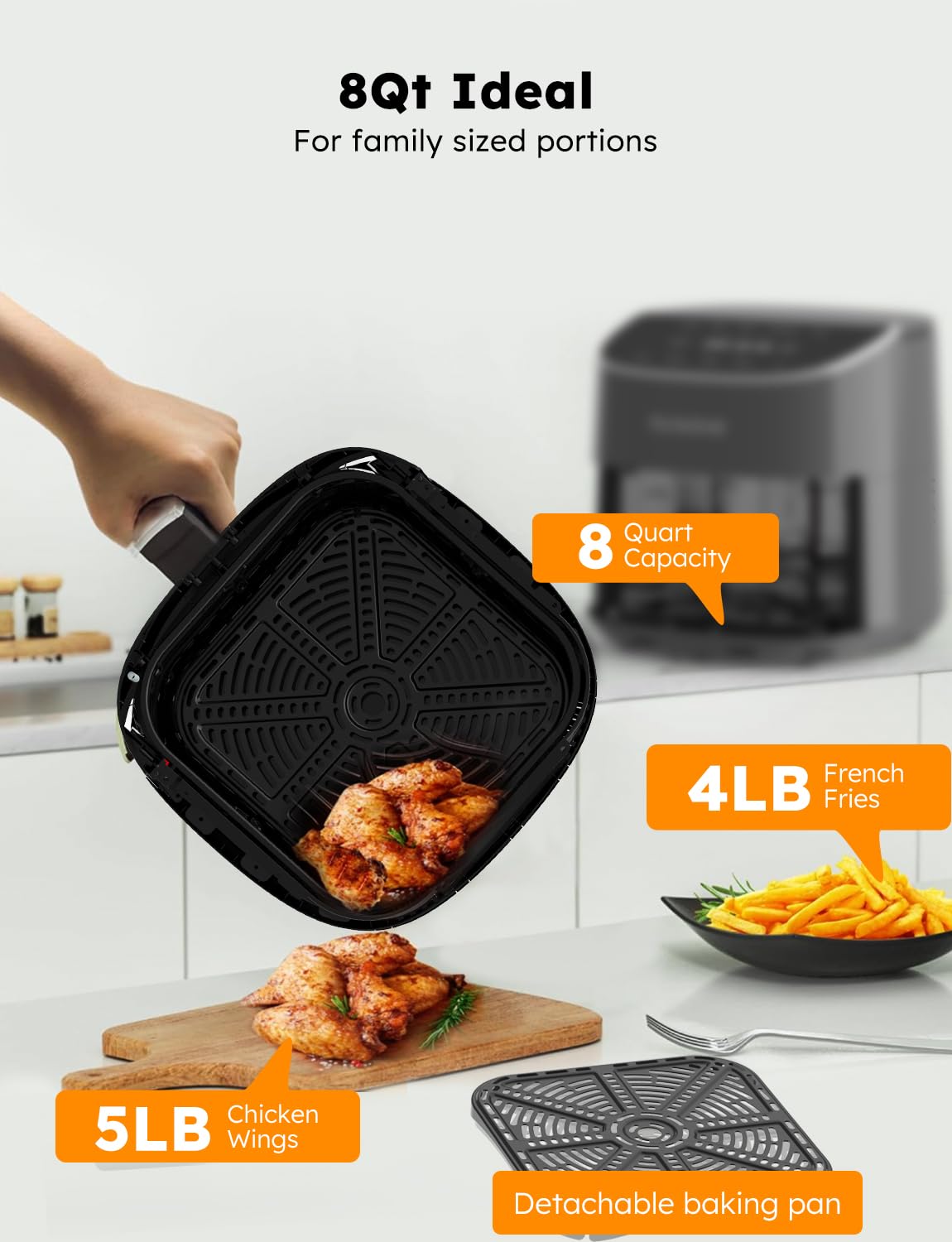 Foto 6 pulgar | Pantalla Táctil Digital Air Fryer Nuwave Brio Plus De 8 Litros Sin Pfas - Venta Internacional.