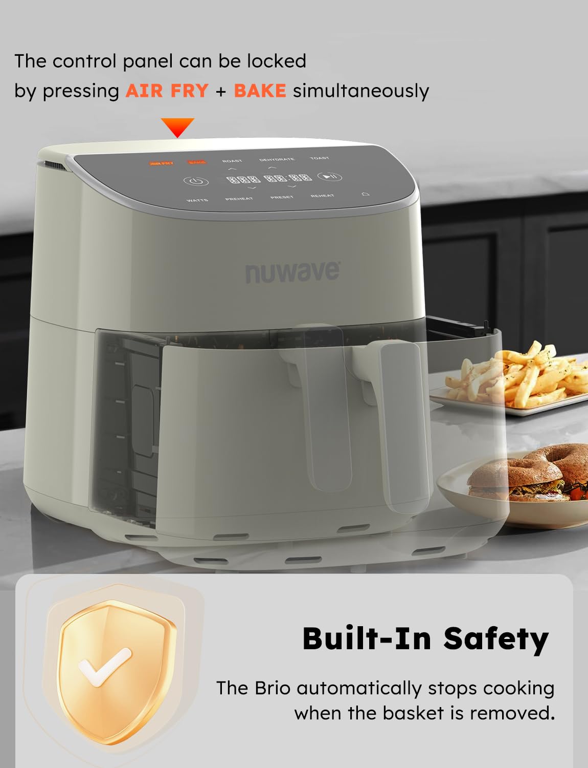 Foto 4 pulgar | Pantalla Táctil Digital Air Fryer Nuwave Brio Plus De 8 Litros Sin Pfas - Venta Internacional.